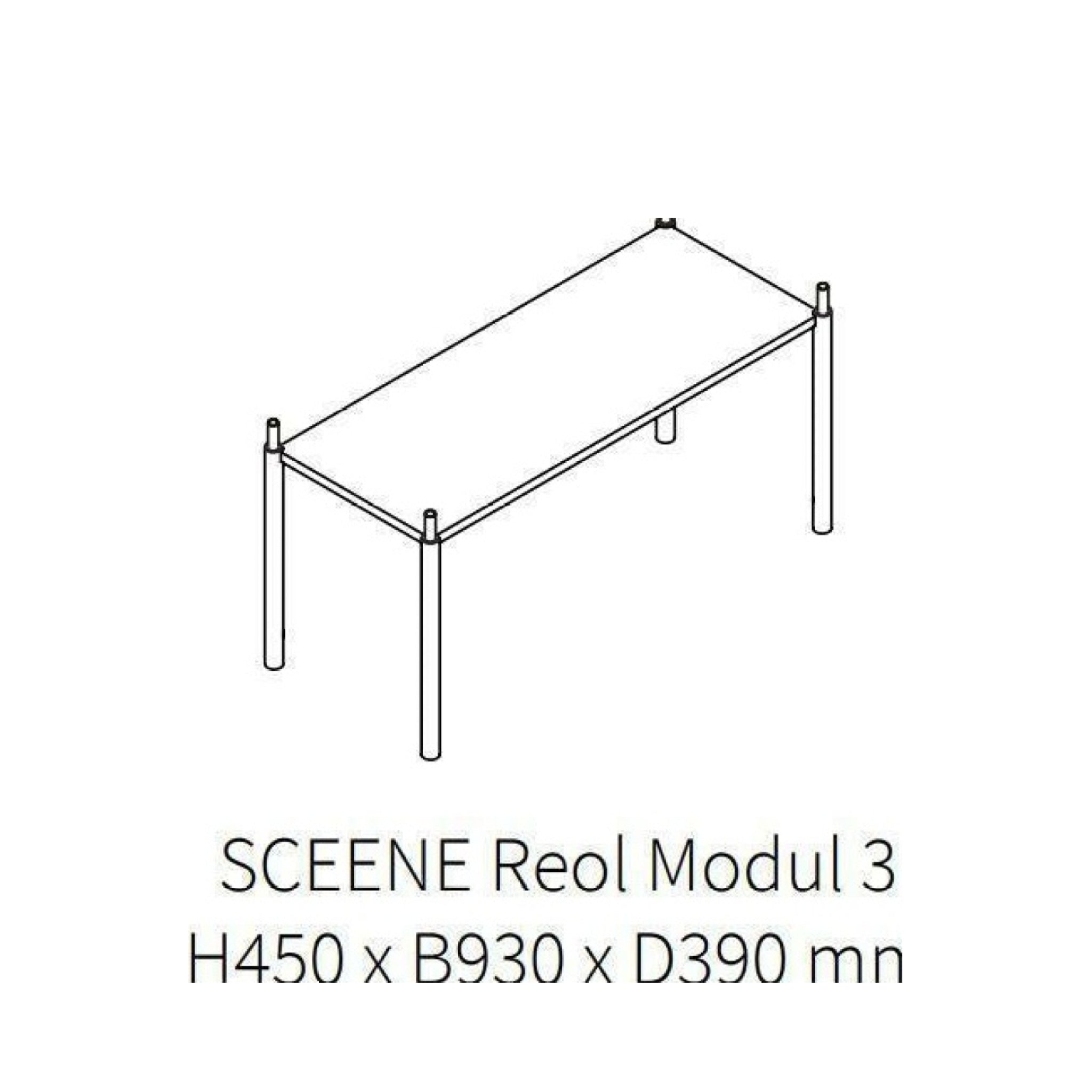 Gejst Sceene Reol Module 3 - Modern Black Oak Shelf 450x930x390mm