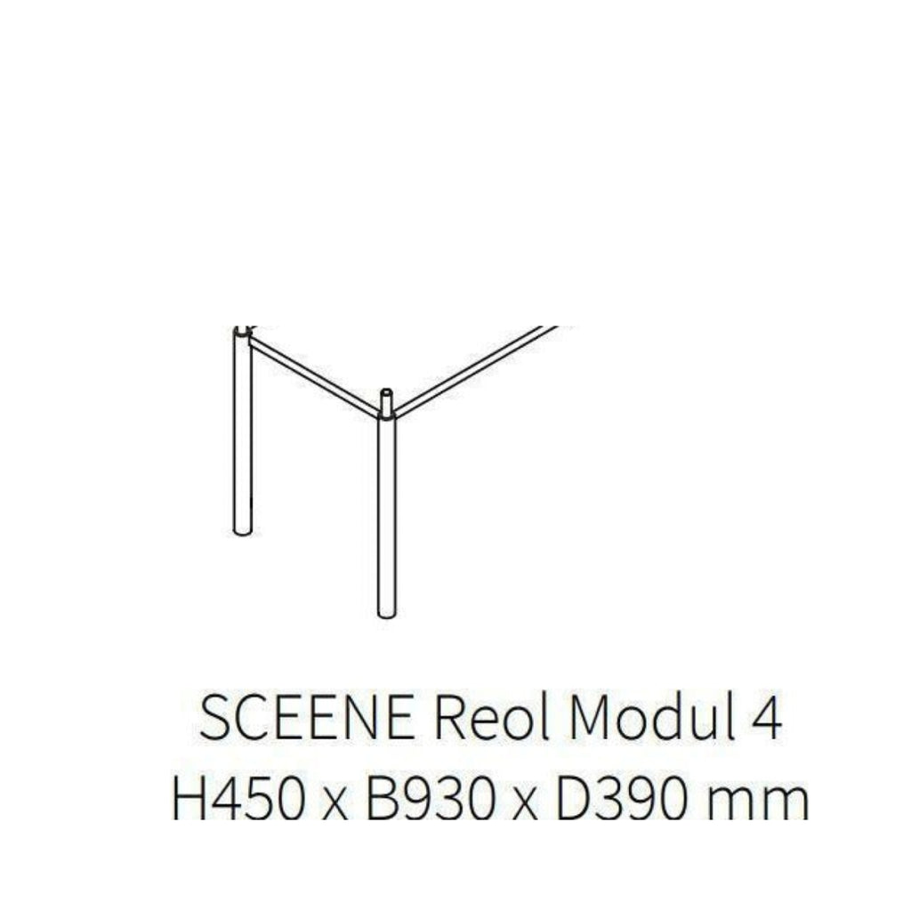 Gejst Sceene Reol Module 4 - Black Oak Modular Shelf 450x930x390mm