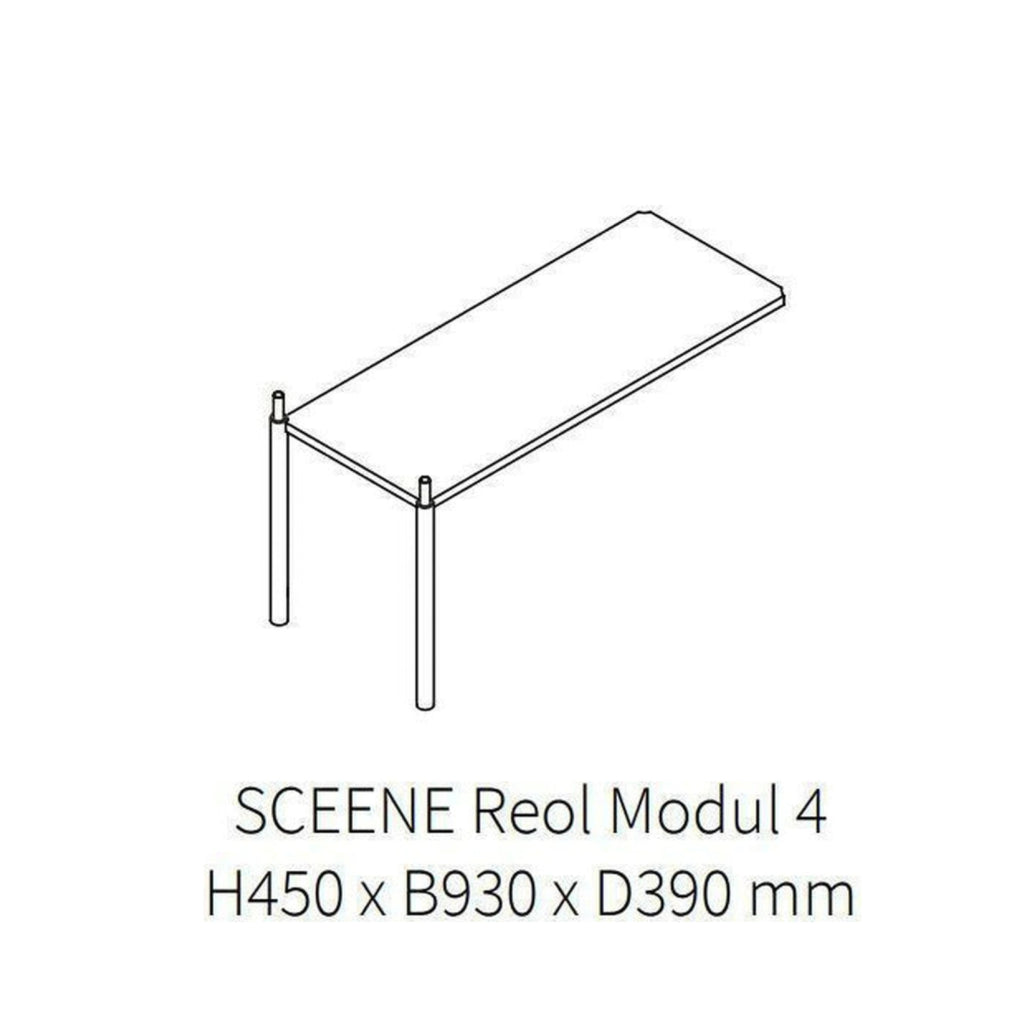 Gejst Sceene Reol Module 4 - Black Oak Modular Shelf 450x930x390mm