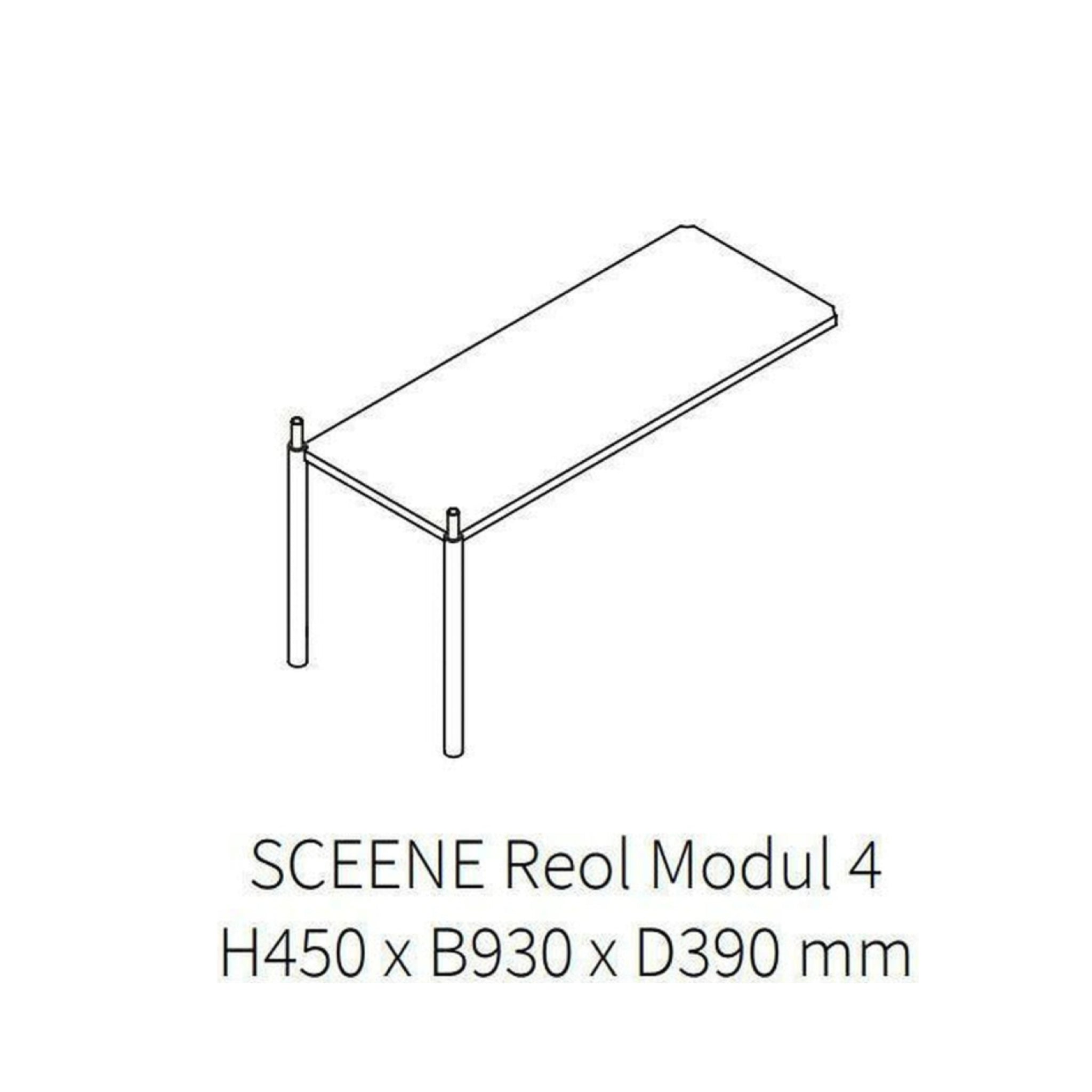 Gejst Sceene Reol Module 4 - Black Oak Modular Shelf 450x930x390mm