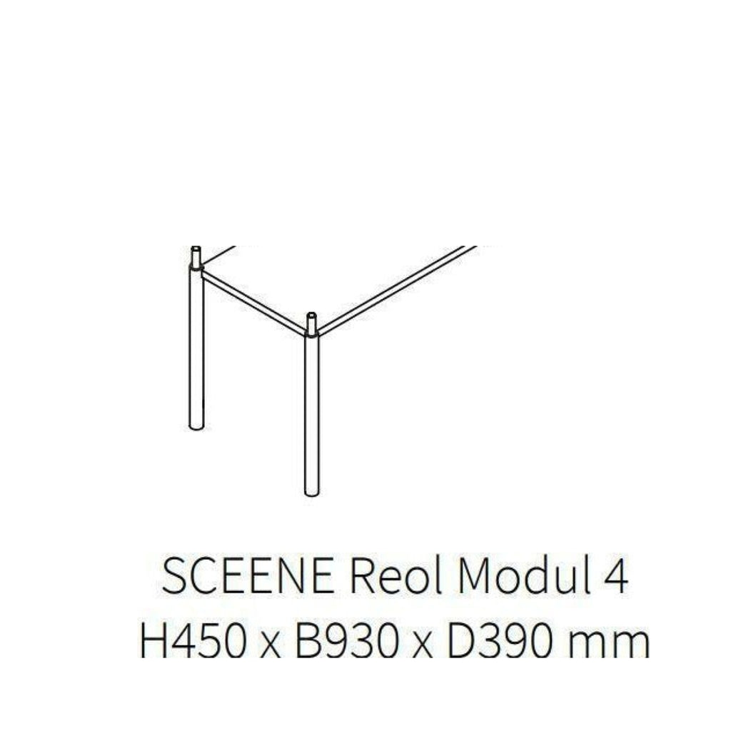 Gejst Sceene Reol Module 4 - Black Oak Modular Shelf 450x930x390mm