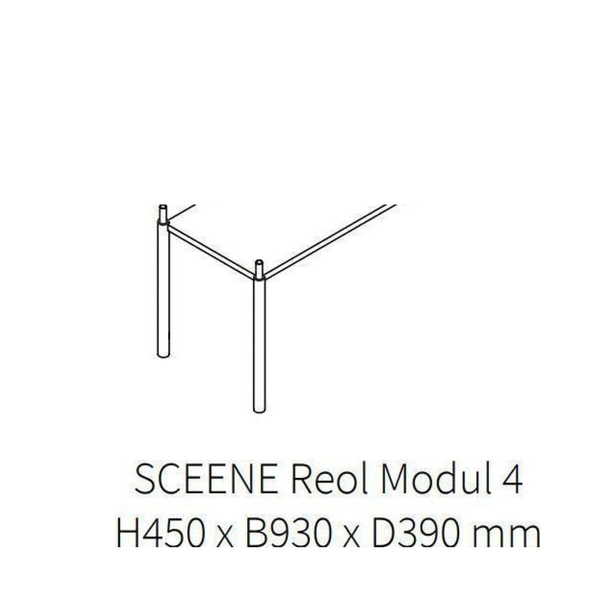 Gejst Sceene Reol Module 4 - Black Oak Modular Shelf 450x930x390mm