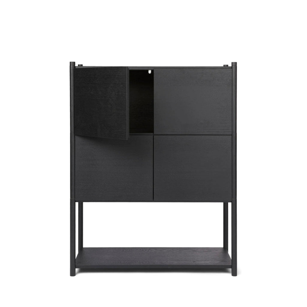 Gejst Sceene Shelf E 93cm Black Oak Bookcase — Modular Wall Shelf