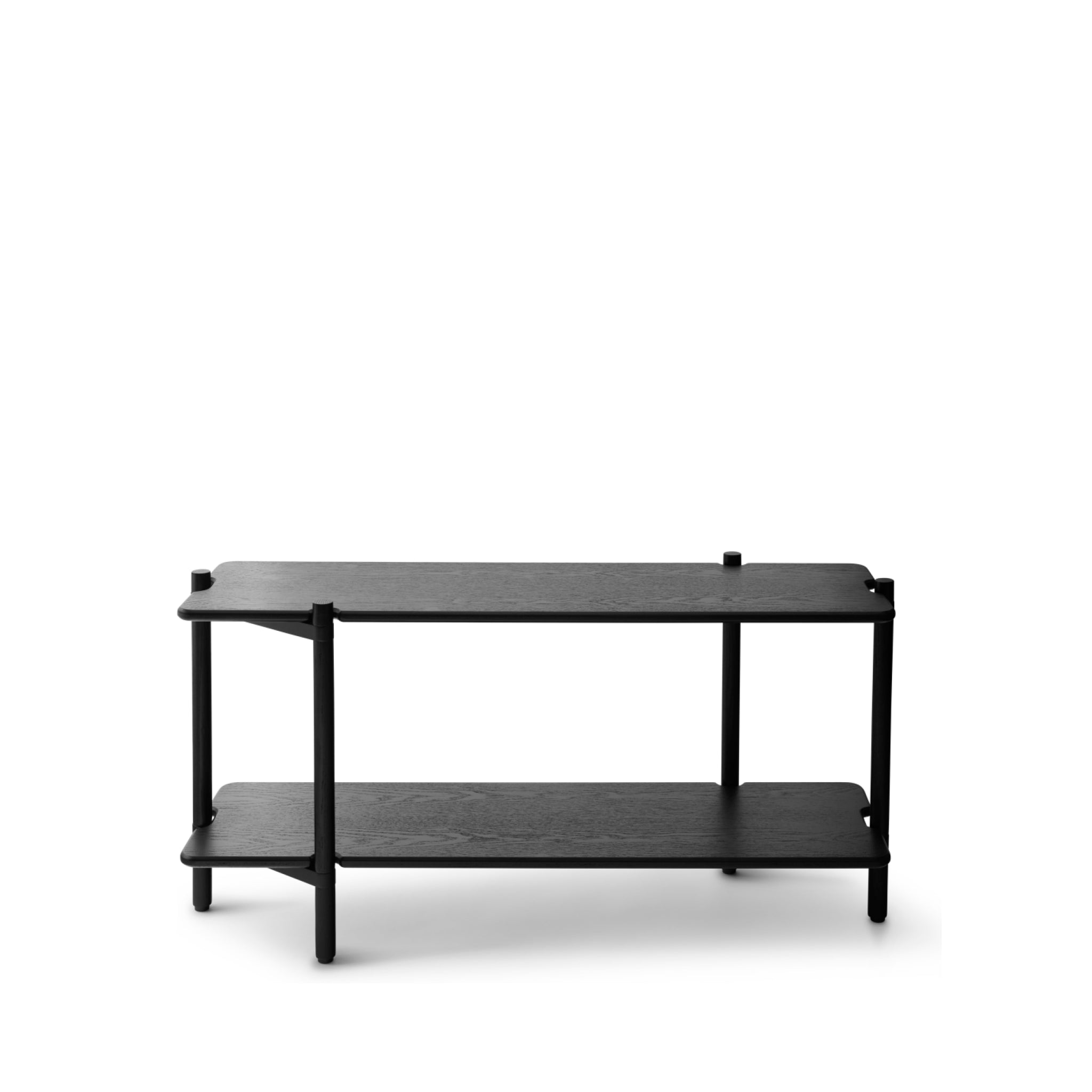 Gejst Invi Module 1 Black Oak Bookcase - Modular Glass Shelf, Compact