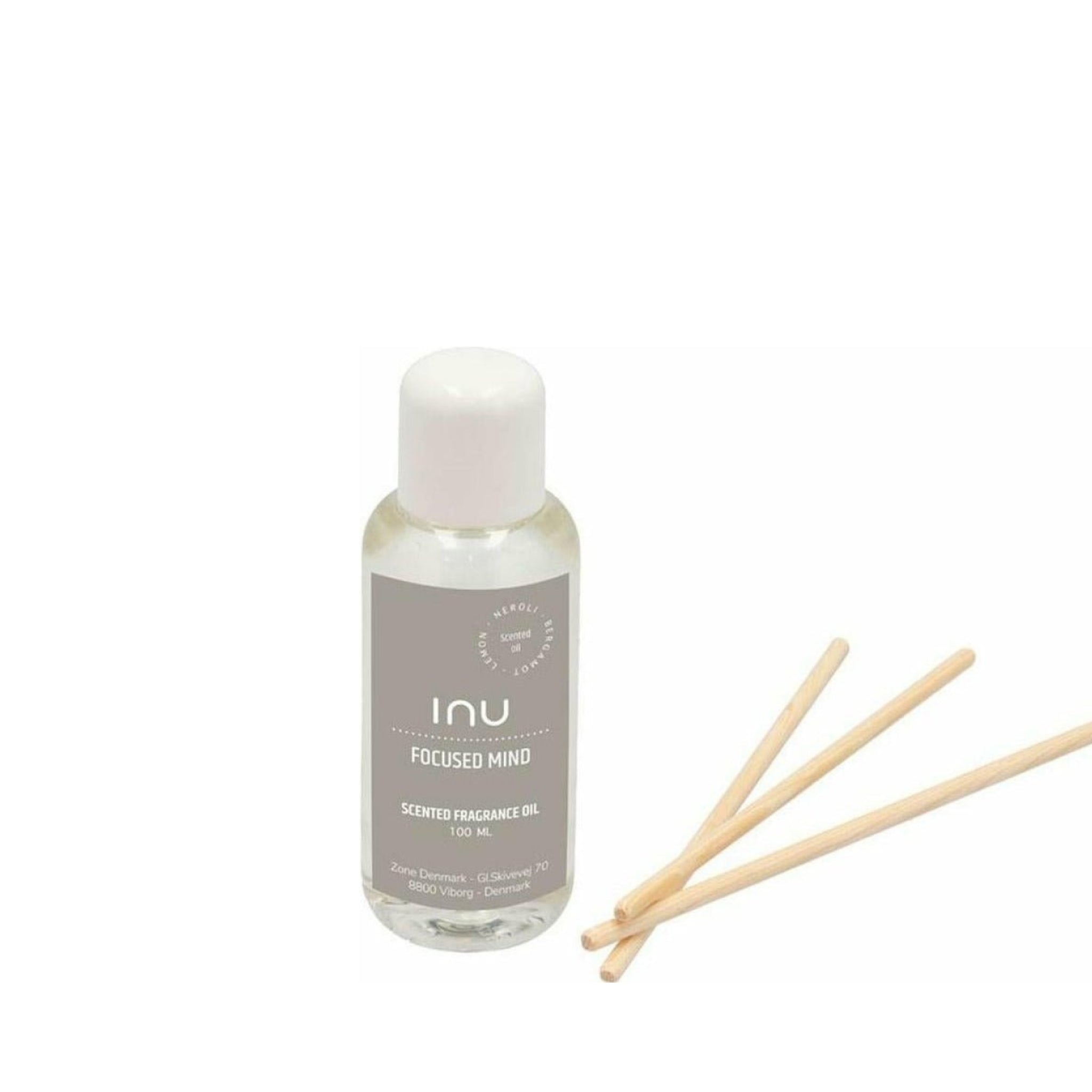 Zone Denmark Inu Fragrance Atomizer Refill + 5 Sticks Focused Mind, 0,1 L