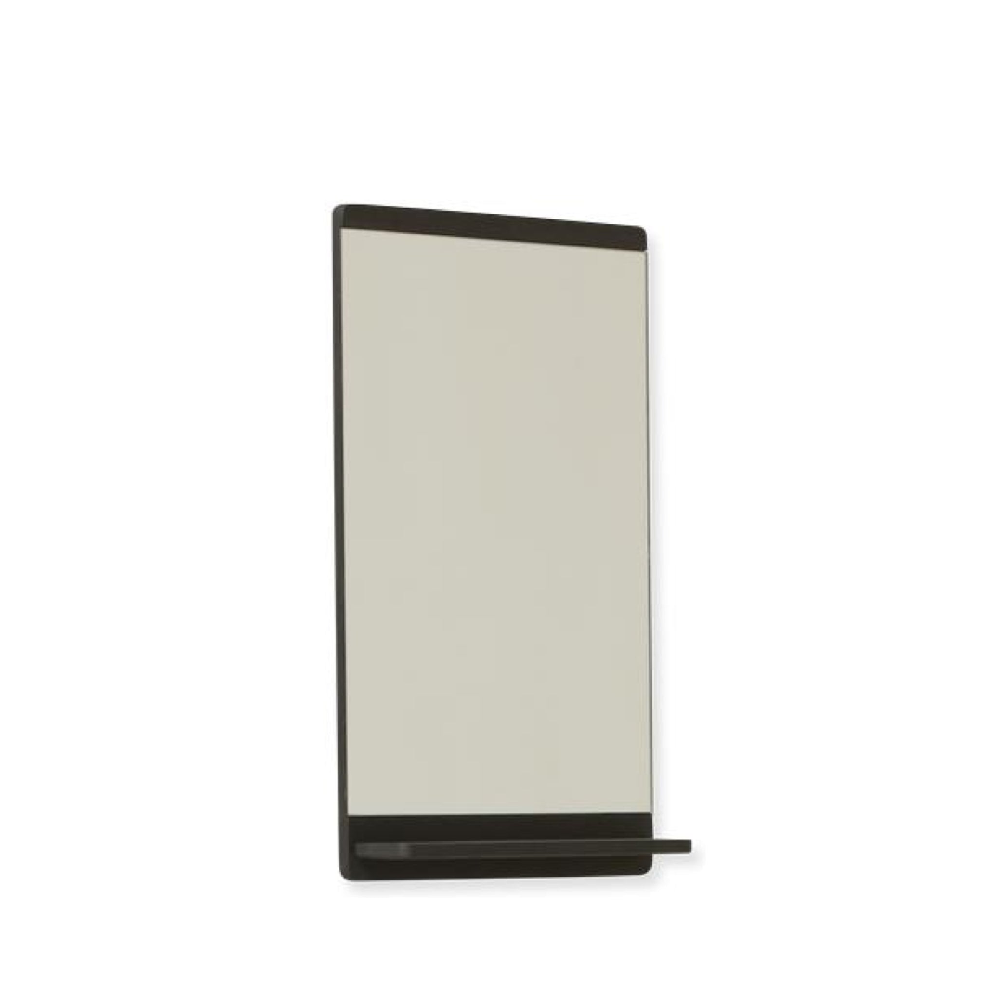 Form & Refine Rim Wall Mirror. Black Stained Oak