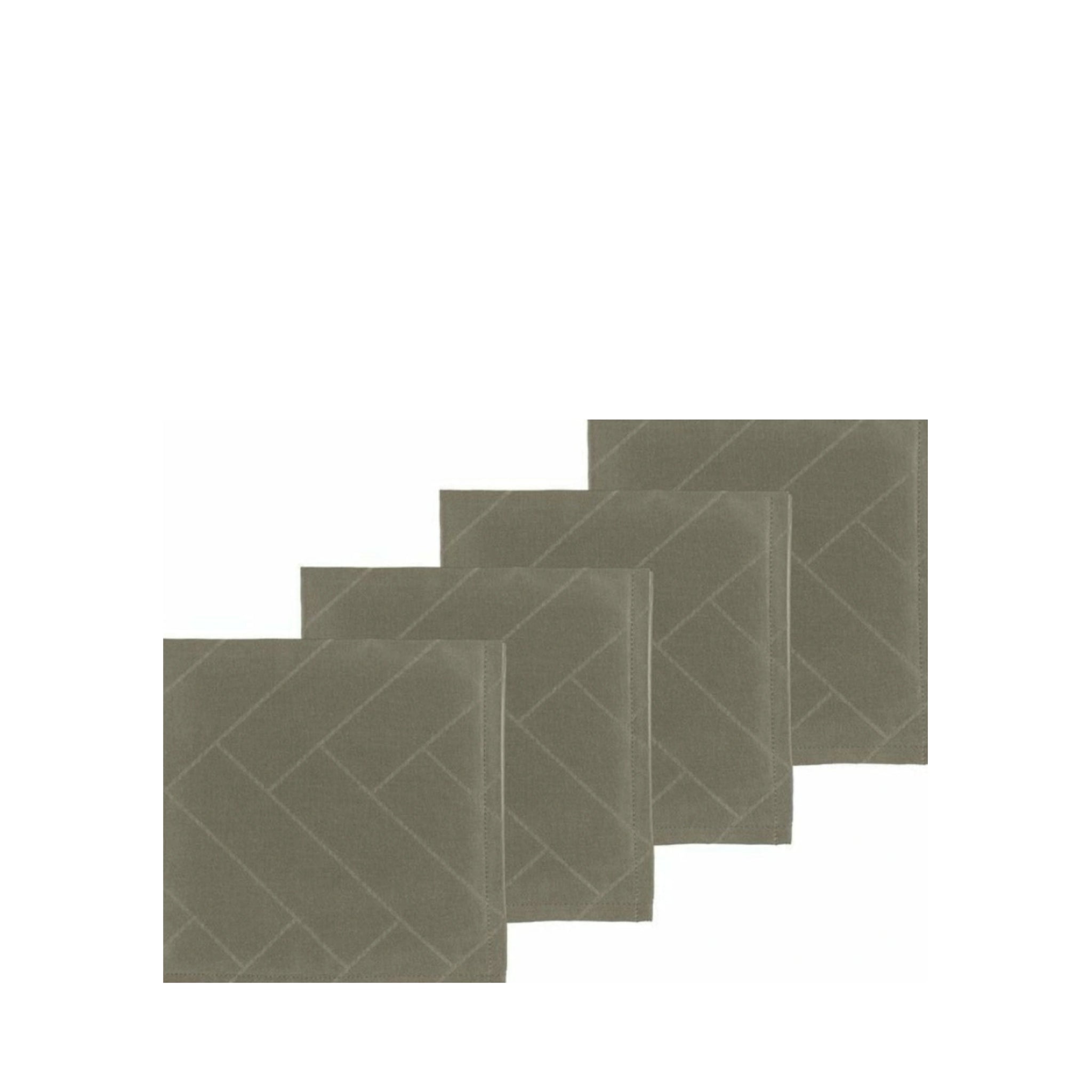 Södahl Tiles Damask Napkin Set Of 4, Eucalyptus