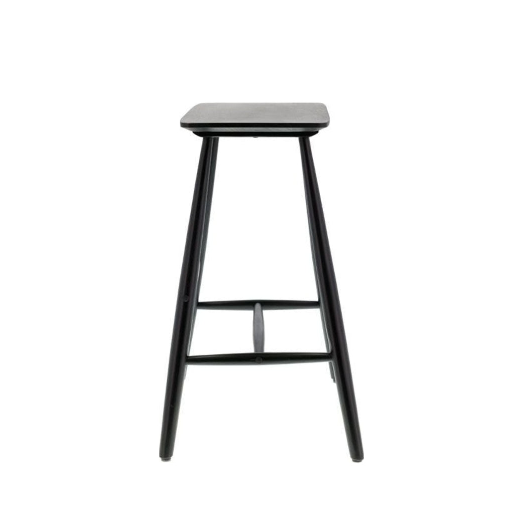 Villa Collection Raffia High Stool, Black
