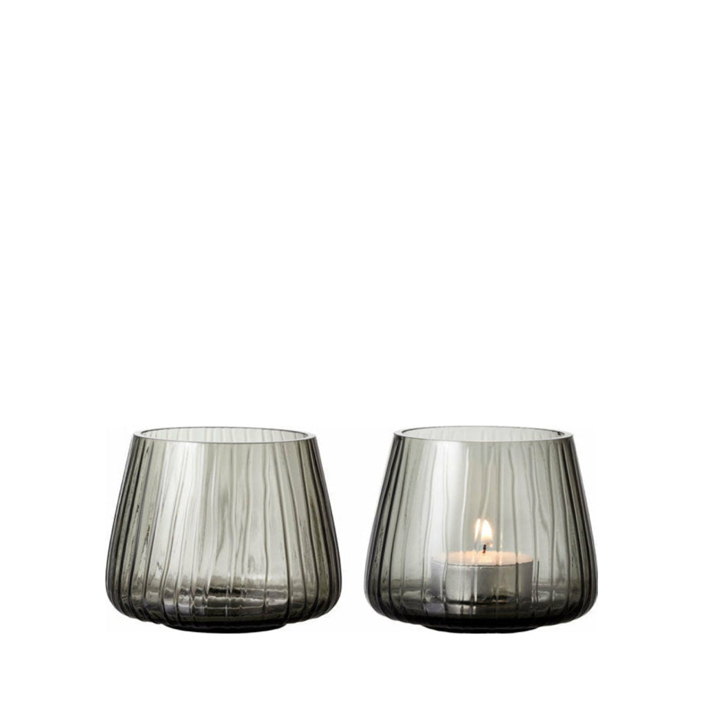 BITZ Kusintha tealight holder 2 pcs. H 7,5 cm, Smoke