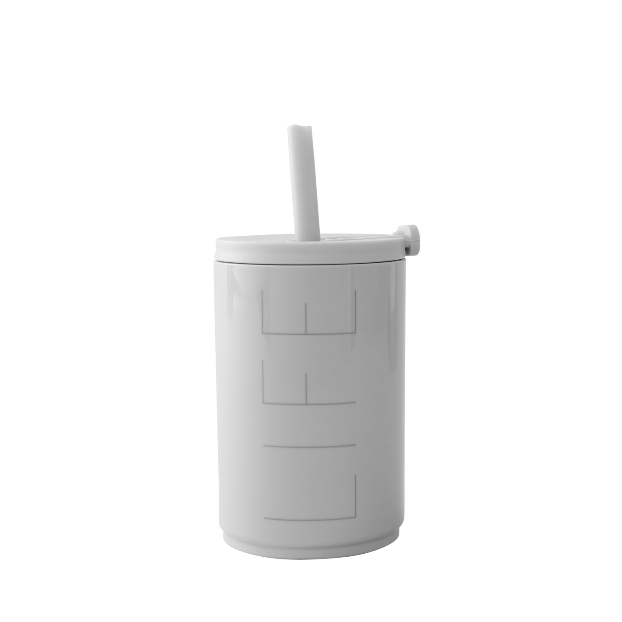 Design Letters Travel Straw Mug 330 ml, Light Gray