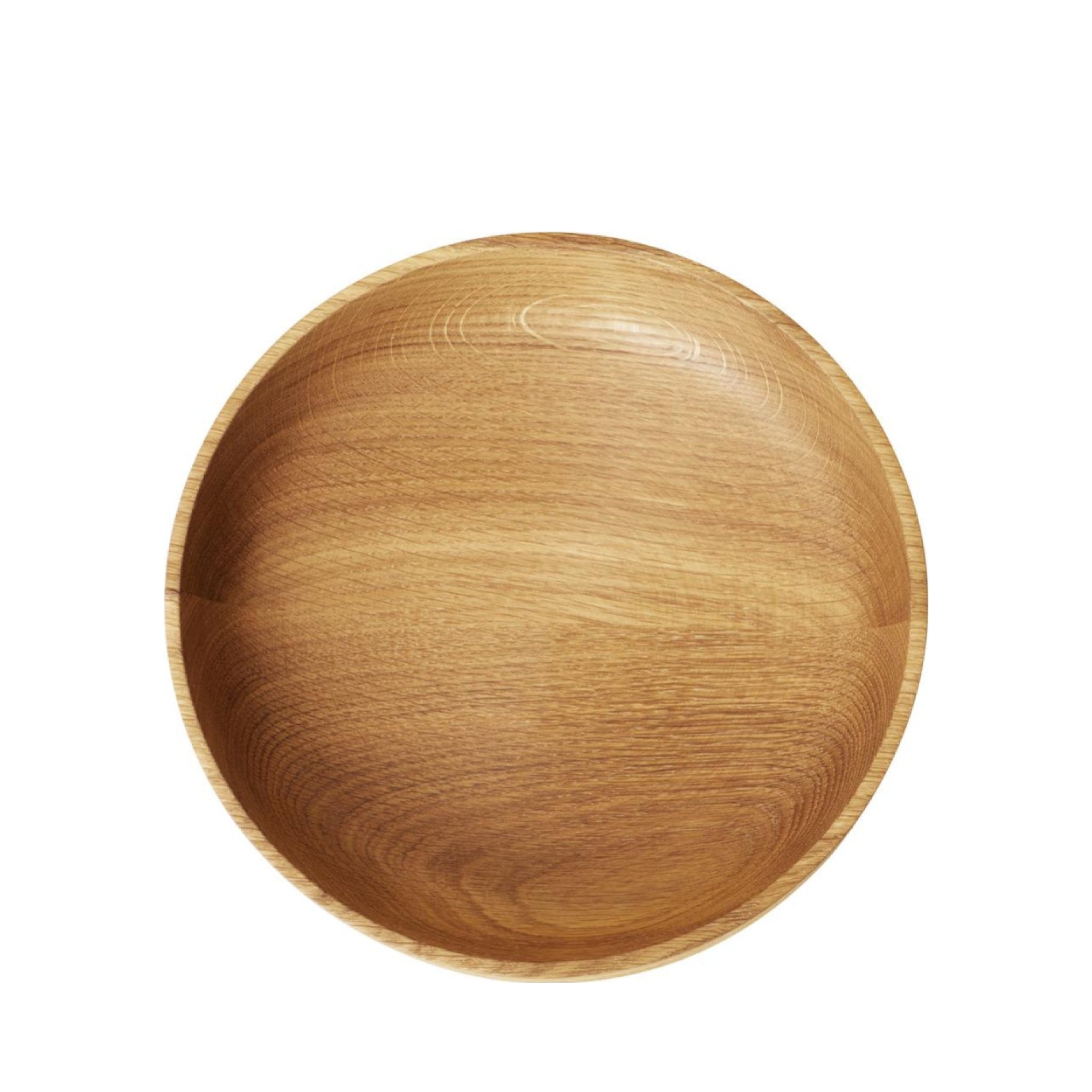 Form & Refine Section Oak Wooden Bowl — 24cm Handcrafted Fruit Bowl