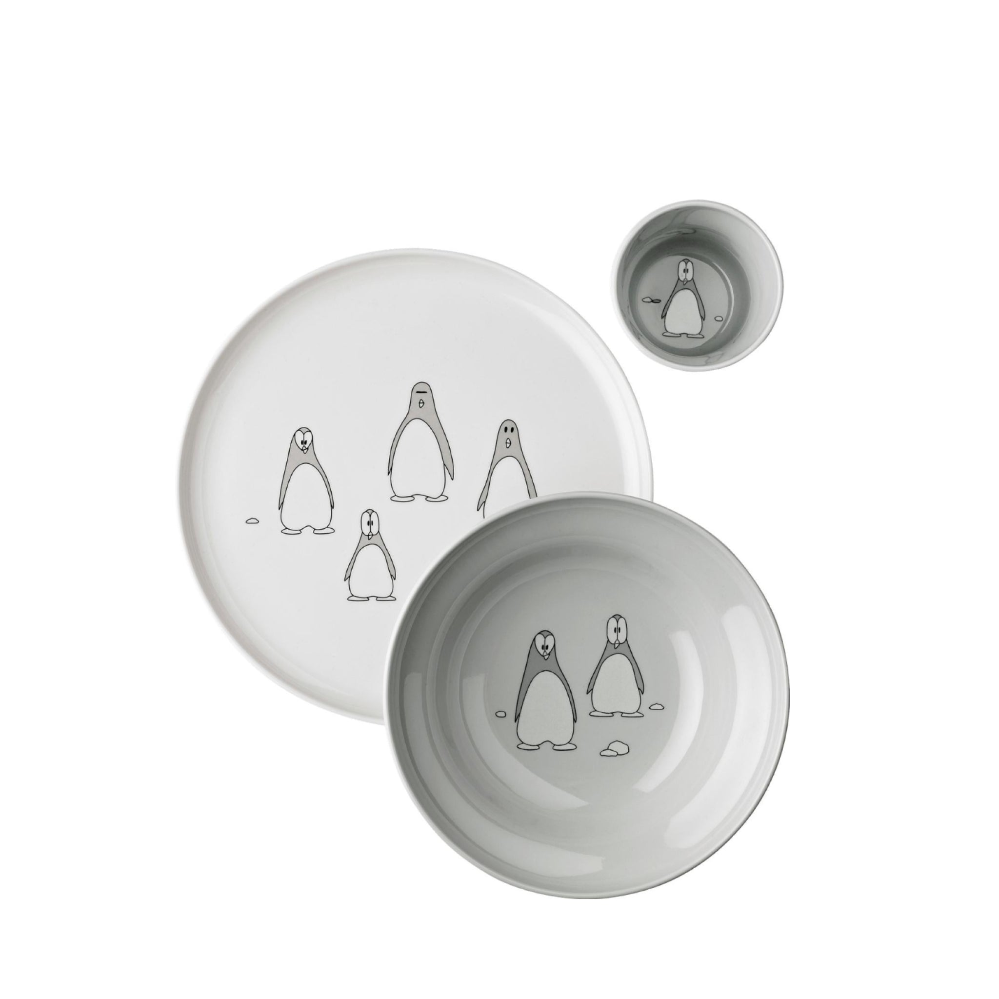 Stelton Pingo Children's Tableware Set With Pingo, Grey