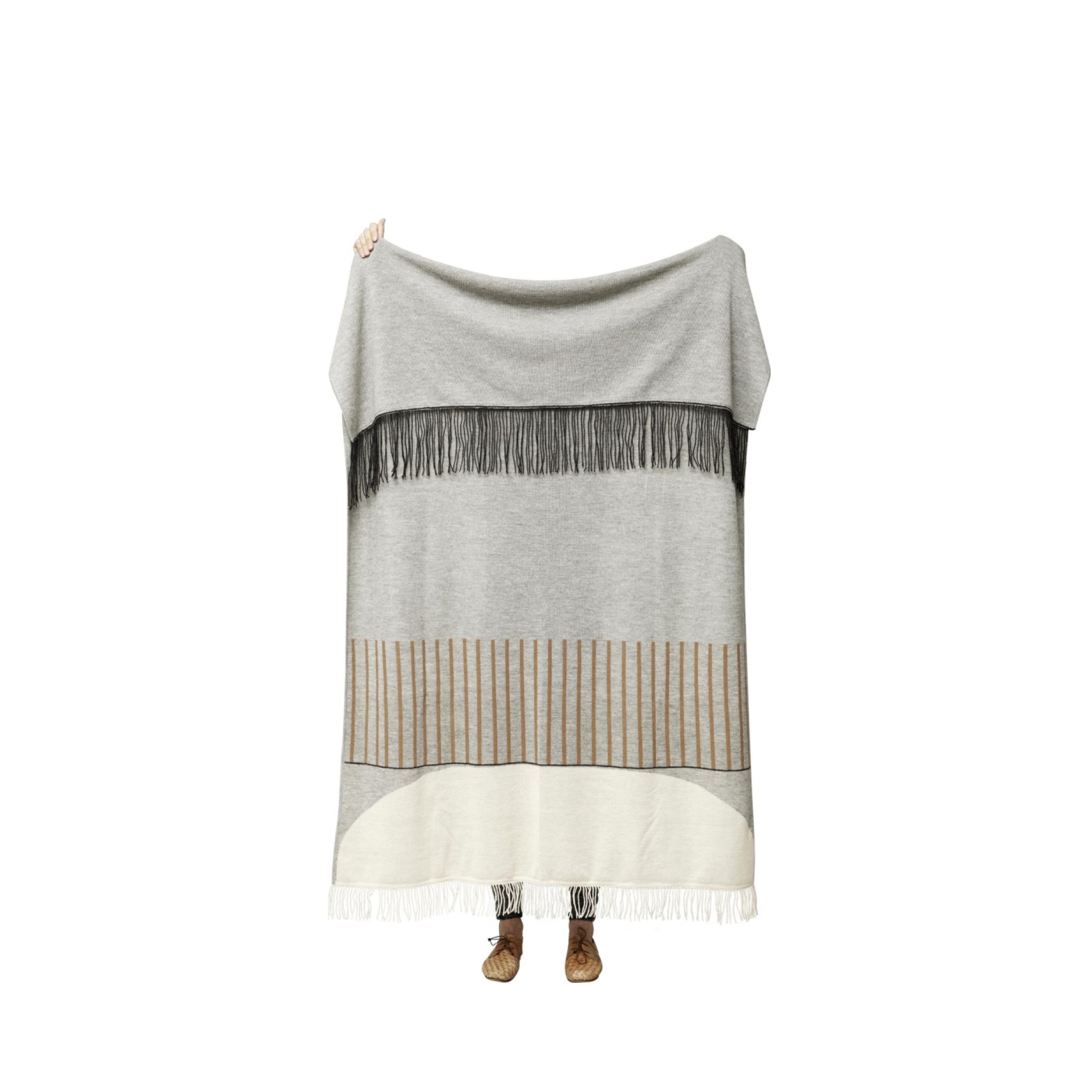 Form & Refine Aymara 130x190 cm 100% Alpaca Plaid Throw - Dark Grey