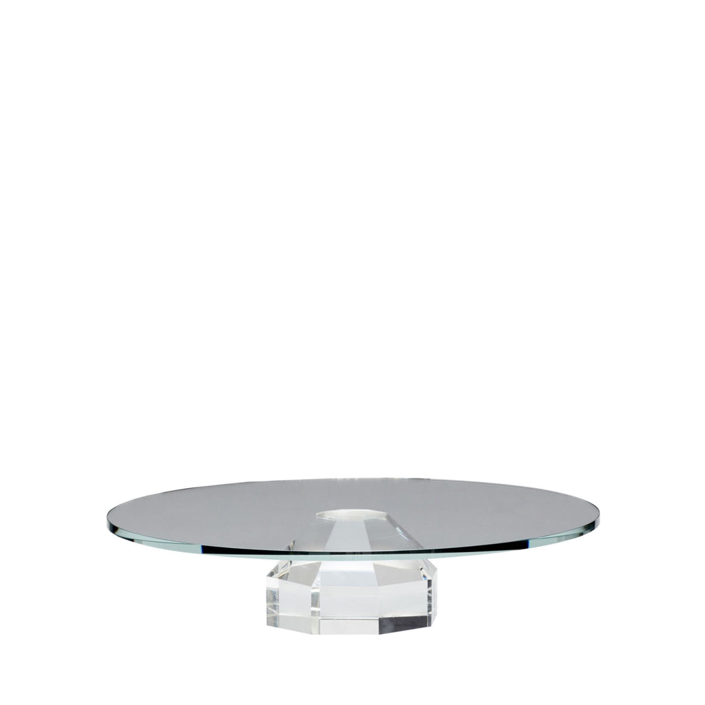 Elegant Hübsch Gem Cake Plate - Clear Glass for Baked Goods & Fruit