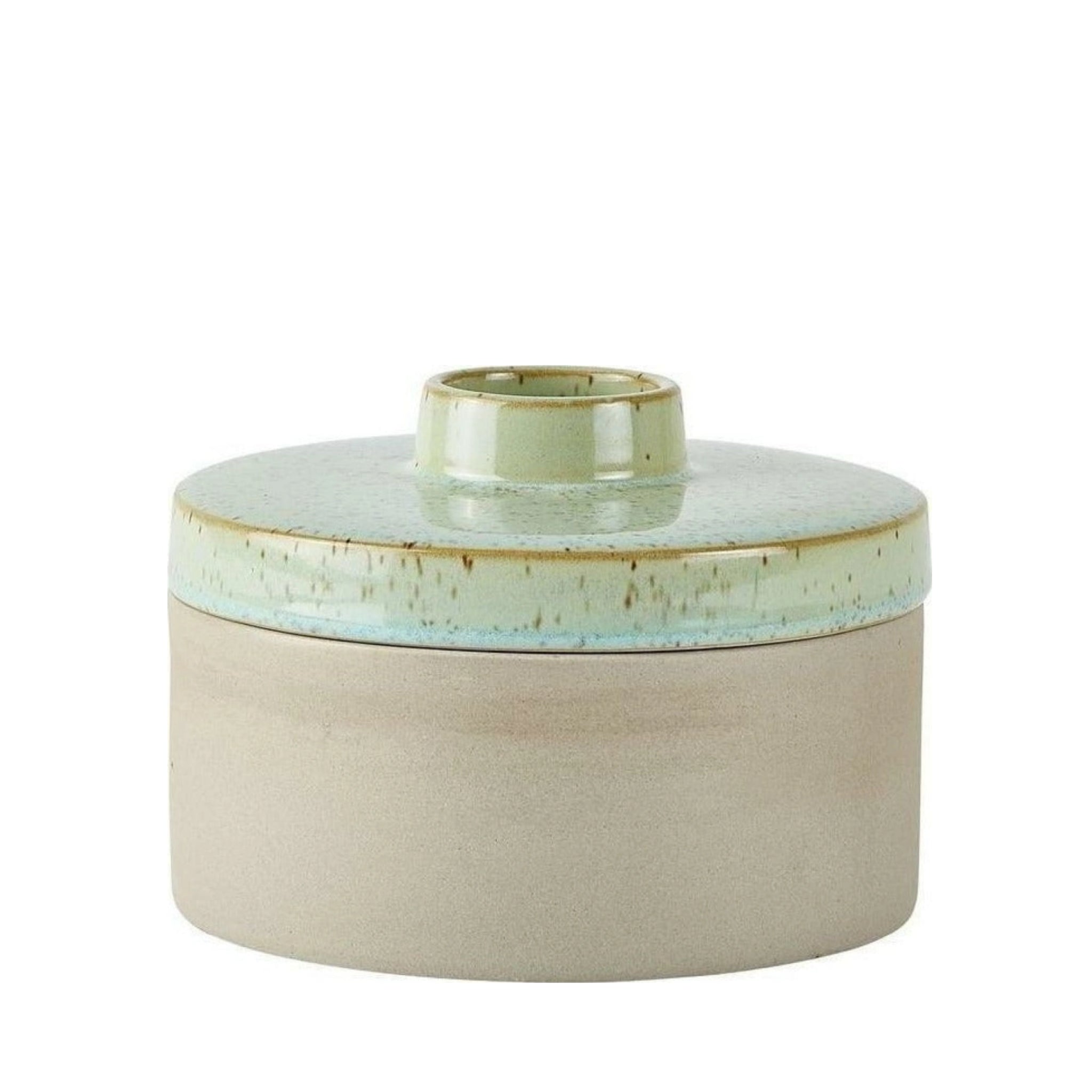 Villa Collection Vase With Lid ø 14 Cm, Dust Green