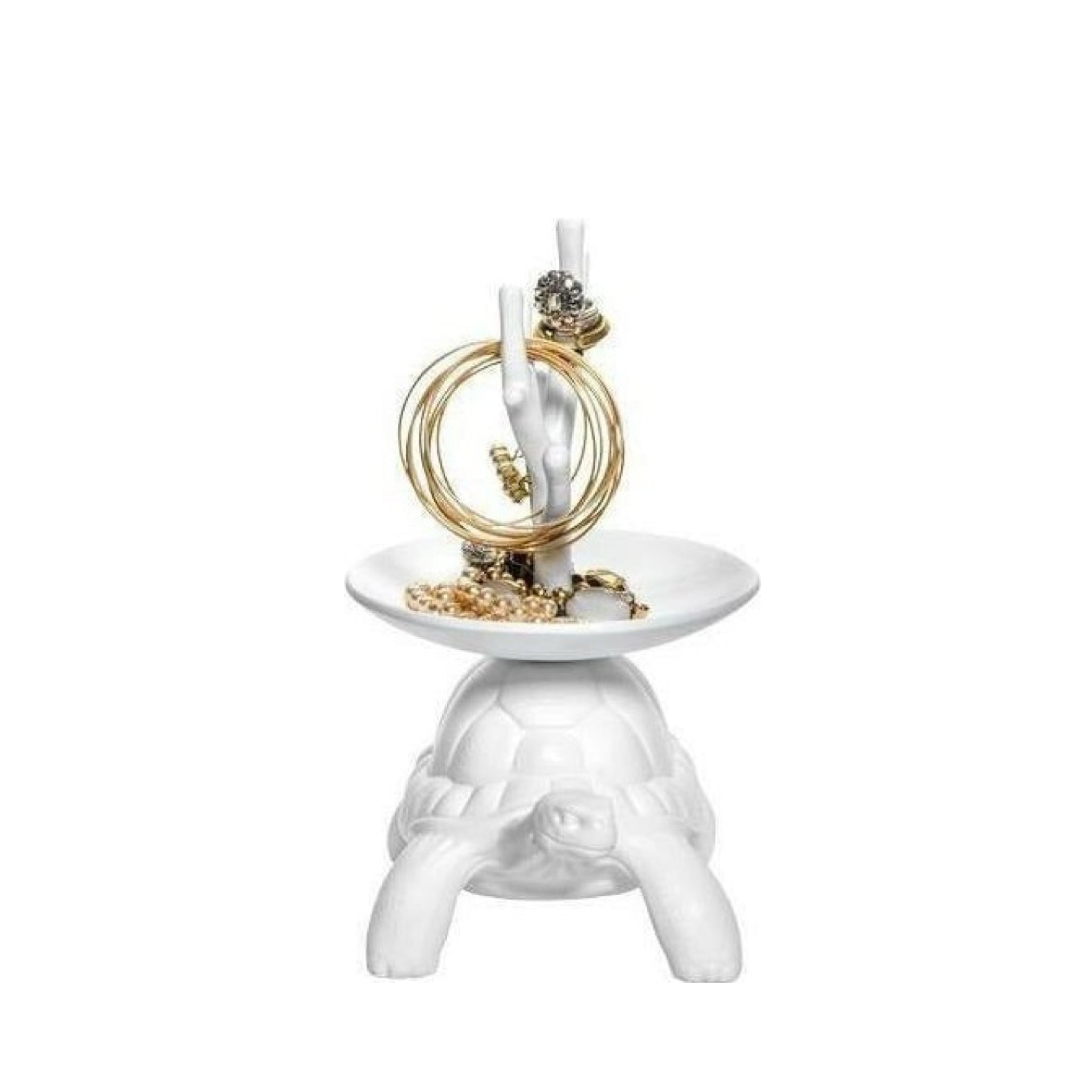 Qeeboo Turtle Carry Jewelry Tree Xs, White