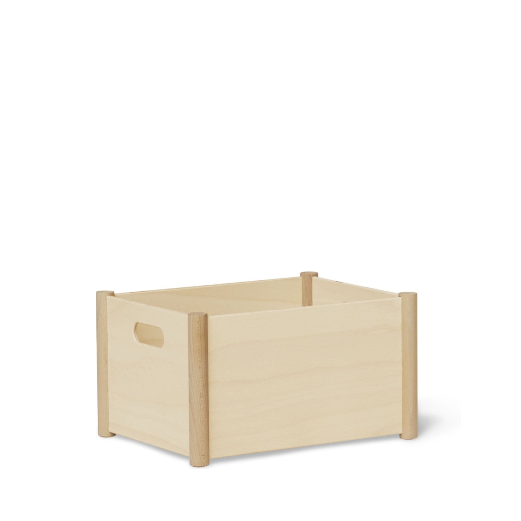 Form & Refine Pillar Storage Box Medium - Beech Wood, 36.6x28.8x21 Cm
