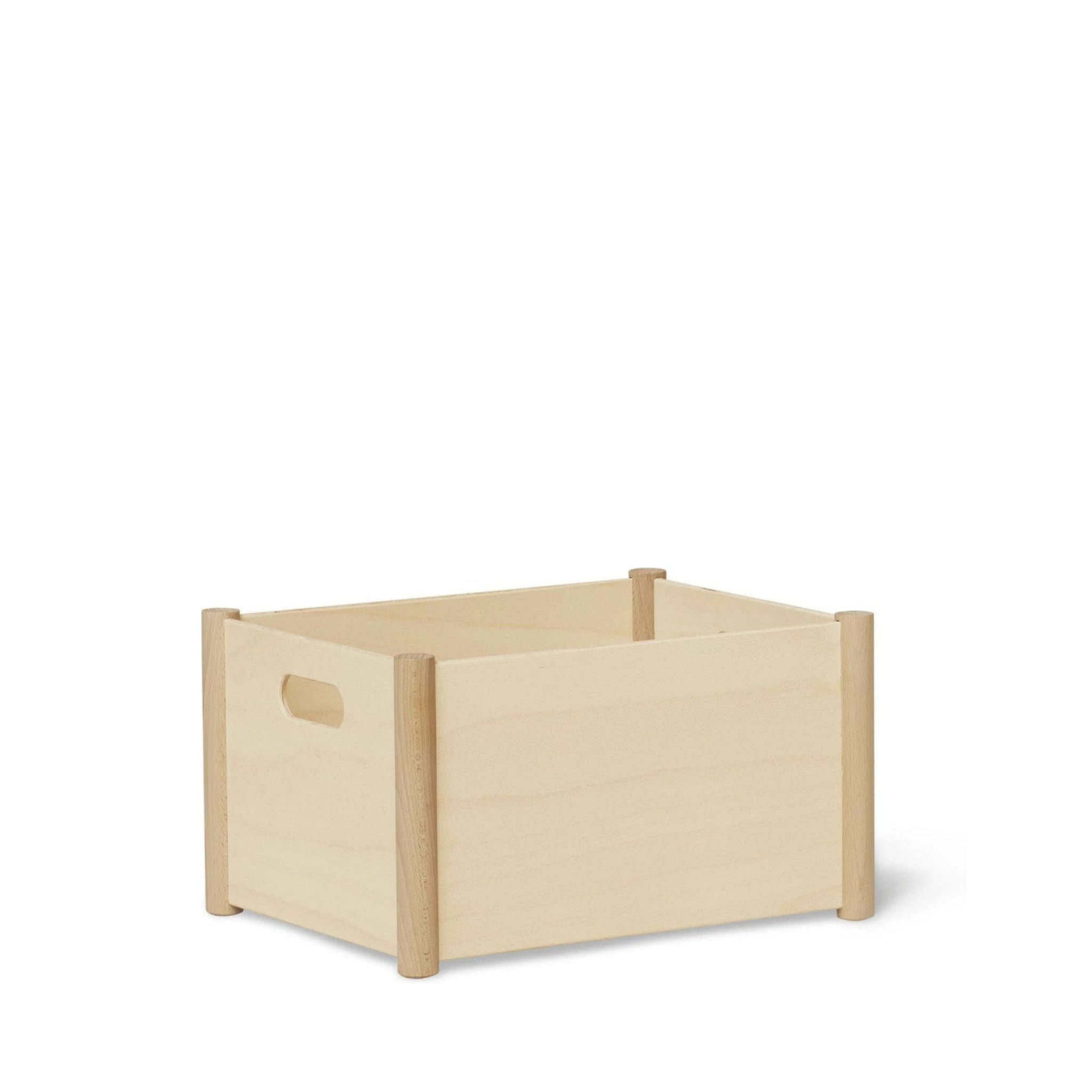 Form & Refine Pillar Storage Box Medium - Beech Wood, 36.6x28.8x21 Cm