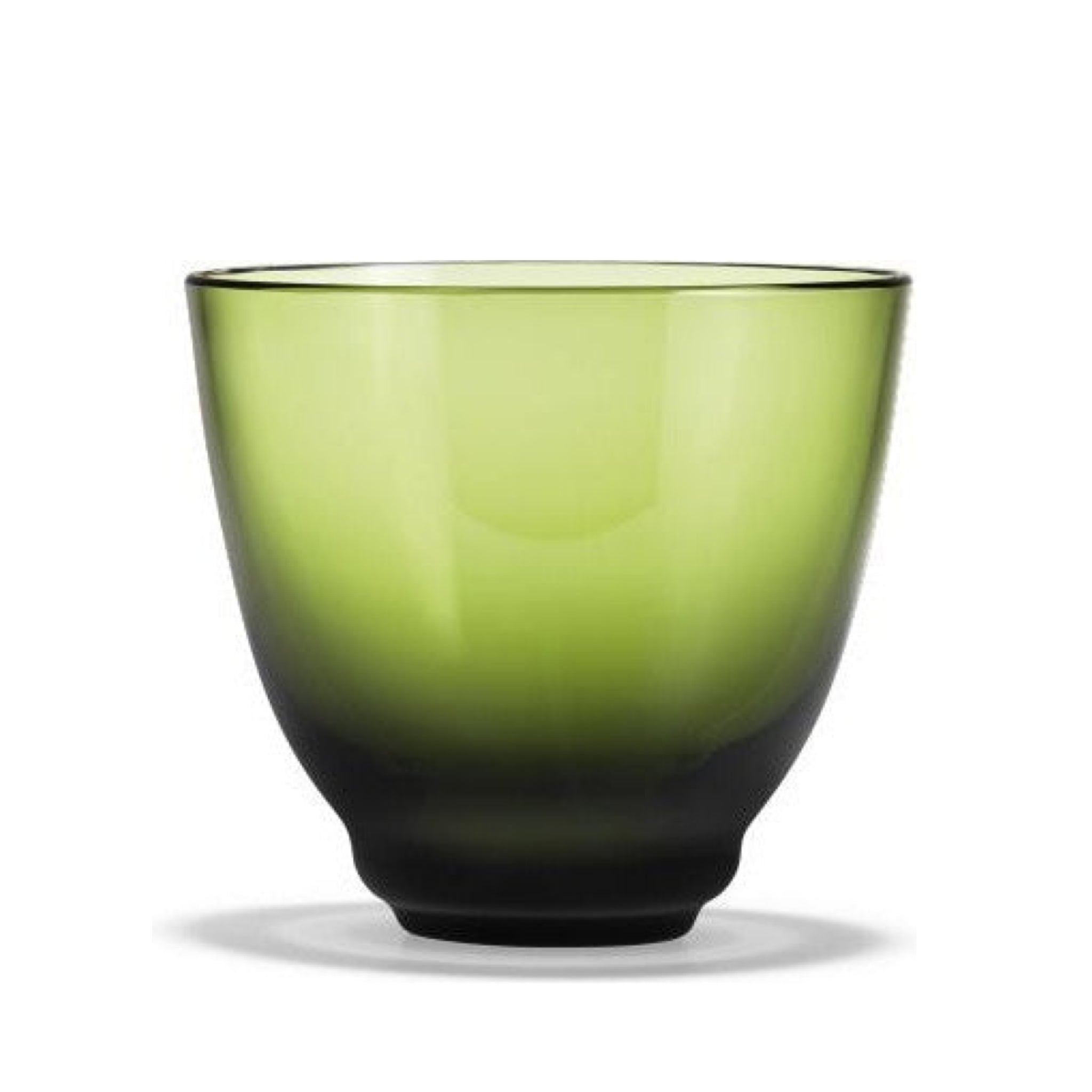 Holmegaard Flow Water Glass, Olive Green