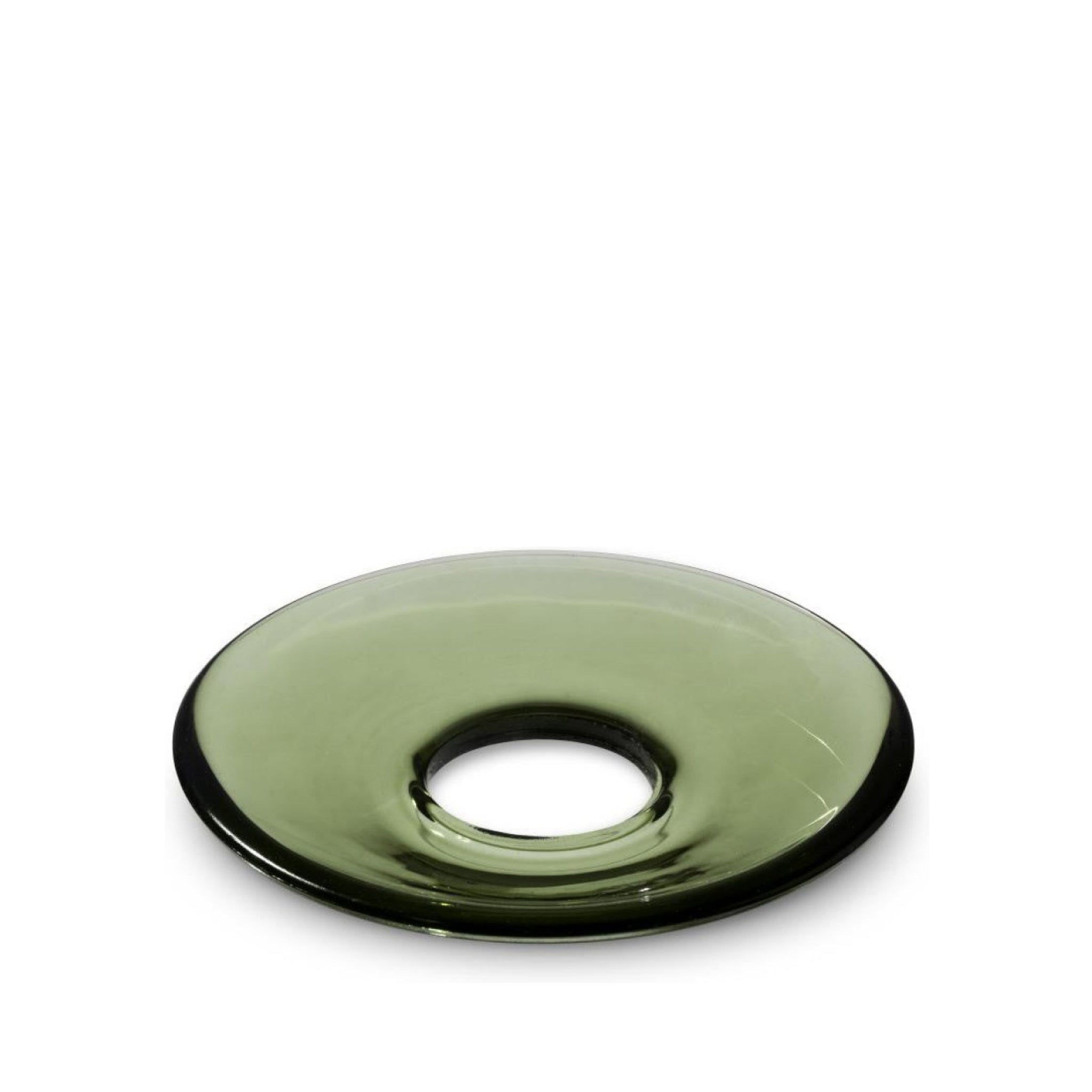 Holmegaard Lumi Glass Cuffs, Flat, Green