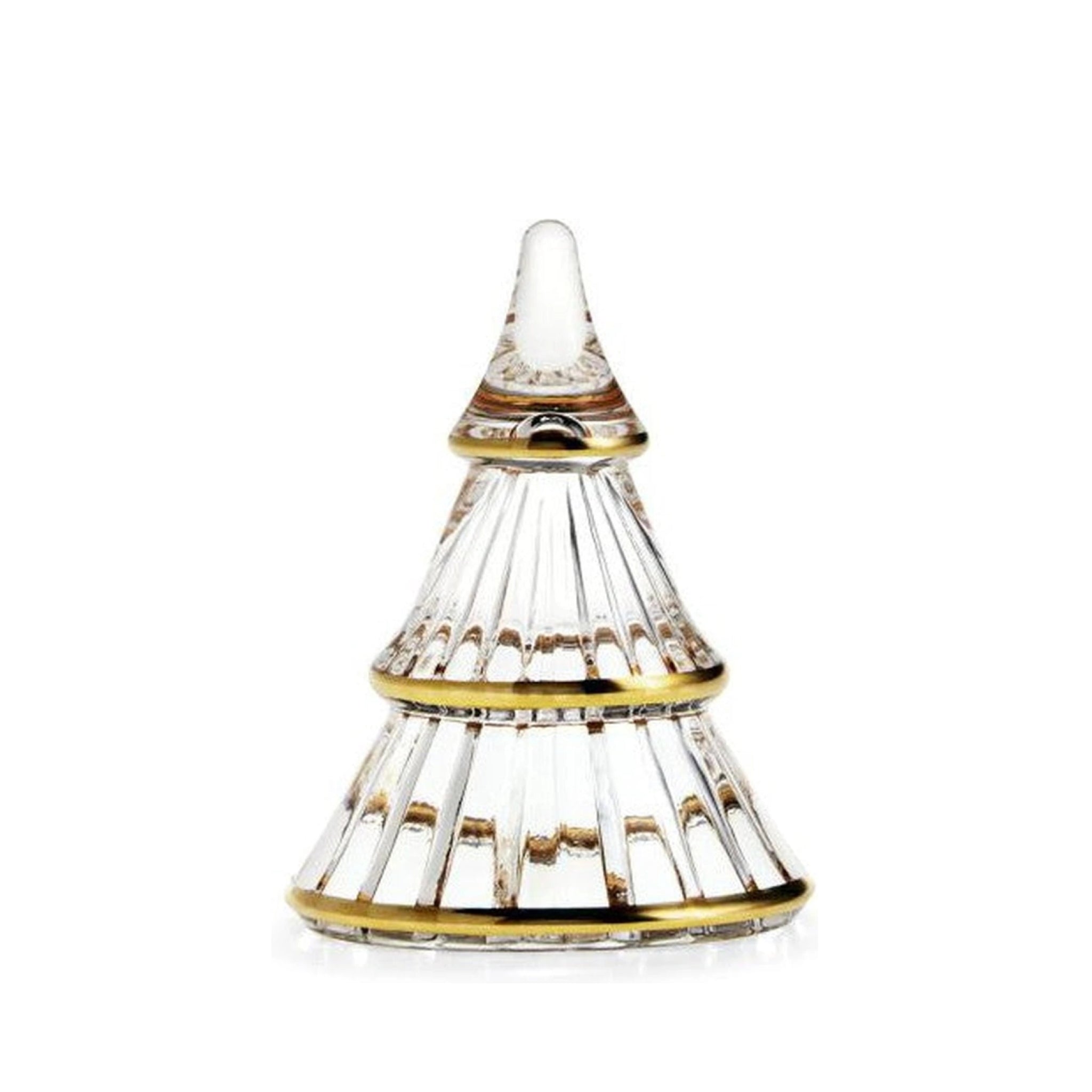 Holmegaard Fairytales Christmas Tree Clear With Gold, Medium