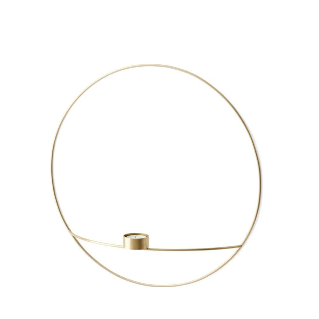 Audo Copenhagen Pov Circular Candle Holder Large, Brass