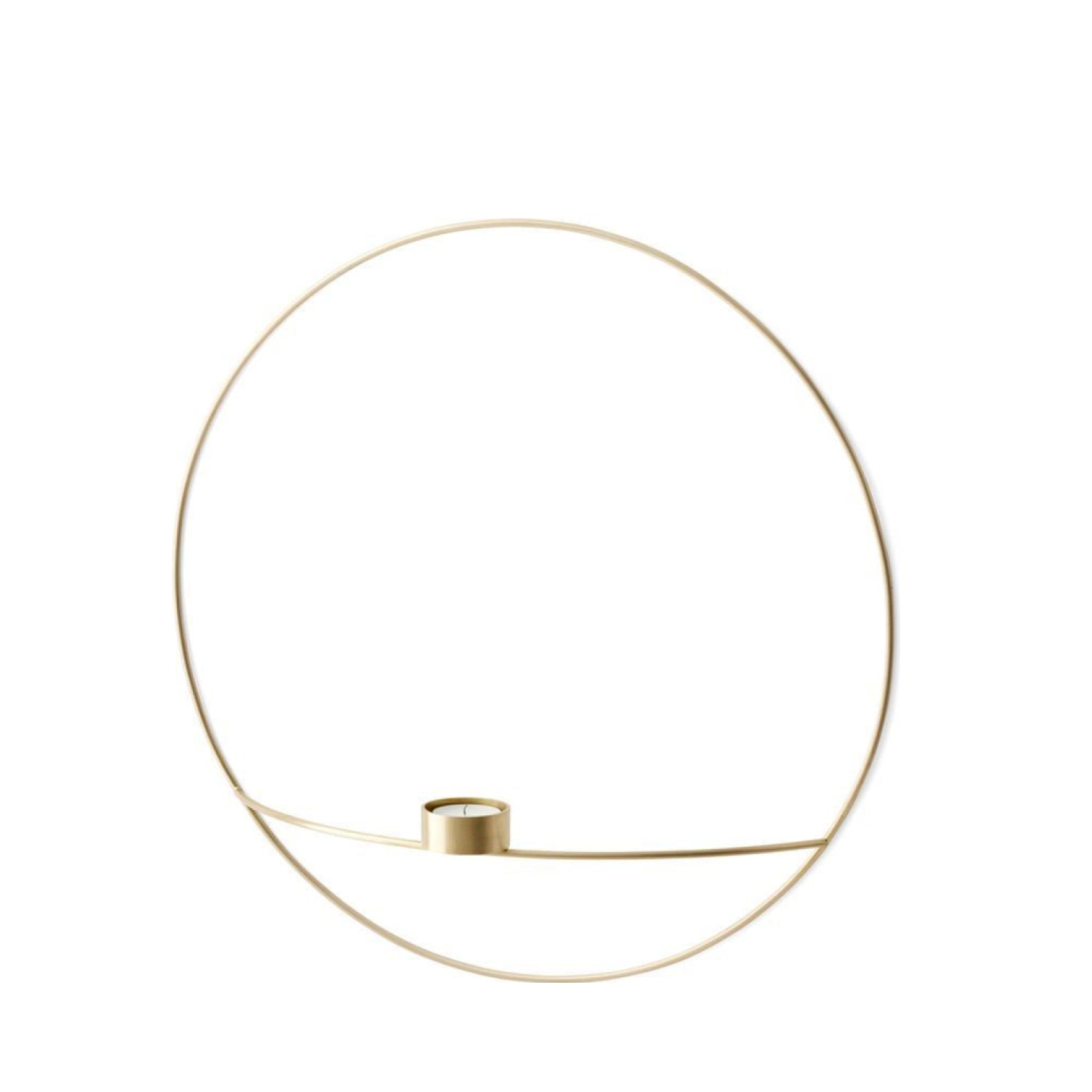 Audo Copenhagen Pov Circular Candle Holder Large, Brass