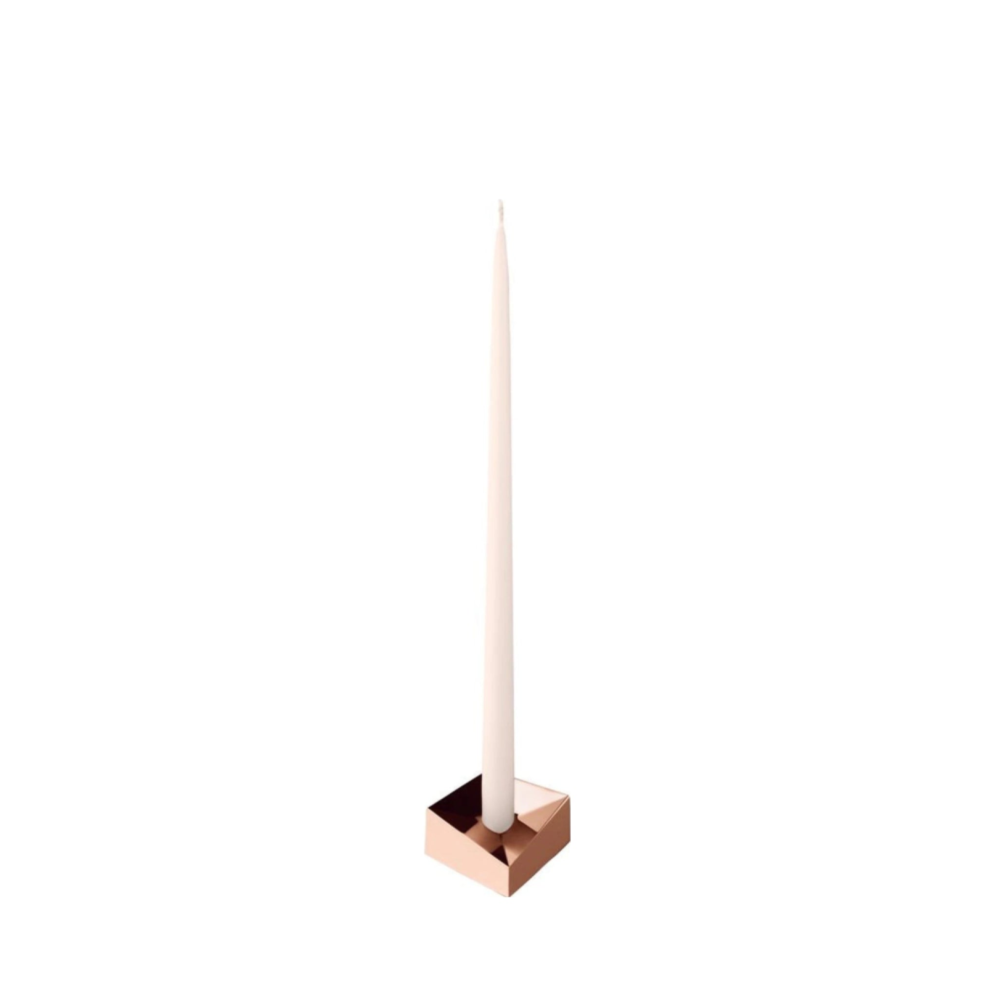 Stoff Nagel Candle Holder Small, Rose Gold