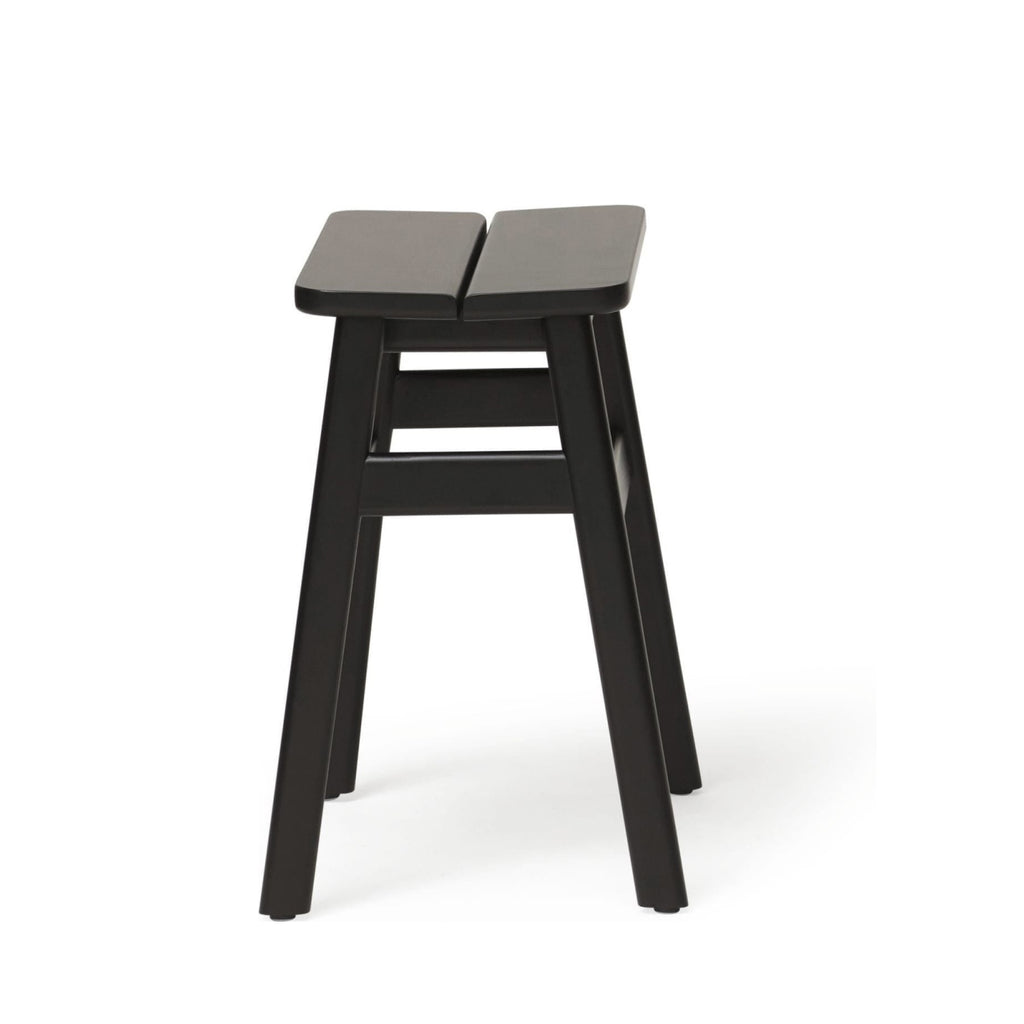 Form & Refine Angle Standard Stool 46 cm — Black-Stained Solid Beech