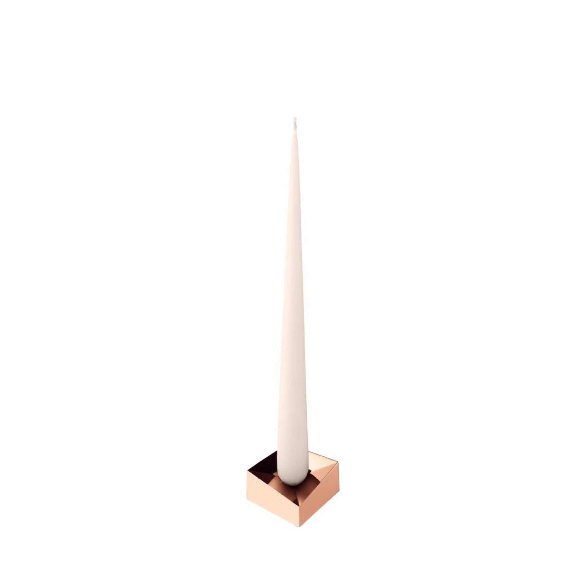 STOFF Nagel Large Rose Gold Candle Holder - Elegant Reflect Design