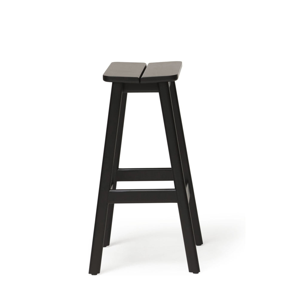 Form & Refine Angle Standard Bar Stool 65cm - Black-Stained Beech