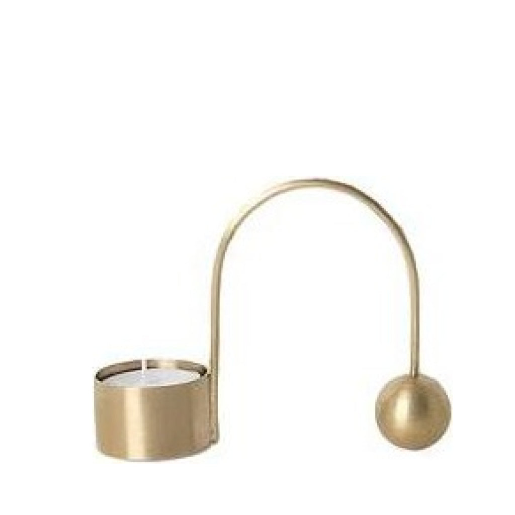 Ferm Living Balance Candle Holder Brass, 2cm