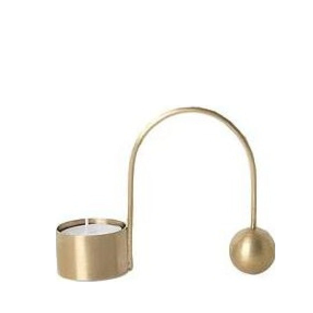 Ferm Living Balance Candle Holder Brass, 2cm