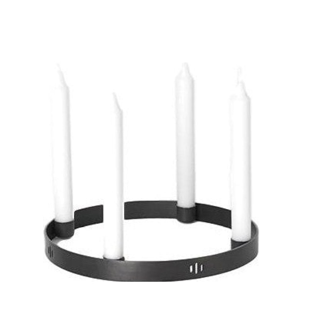 Ferm Living Circle Candle Holder Black, ø 25