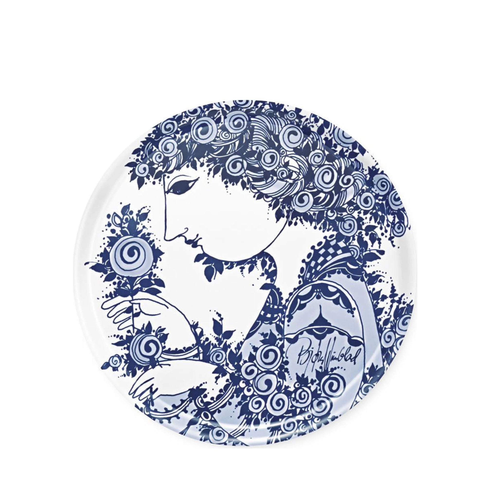 Bjørn Wiinblad Tray Rosamunde, Blue