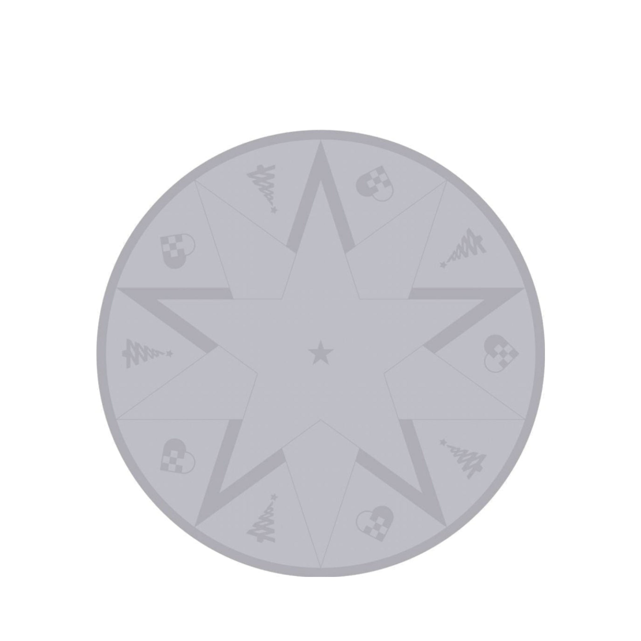 Novoform Design Stars Christmas Rug, Winter Grey