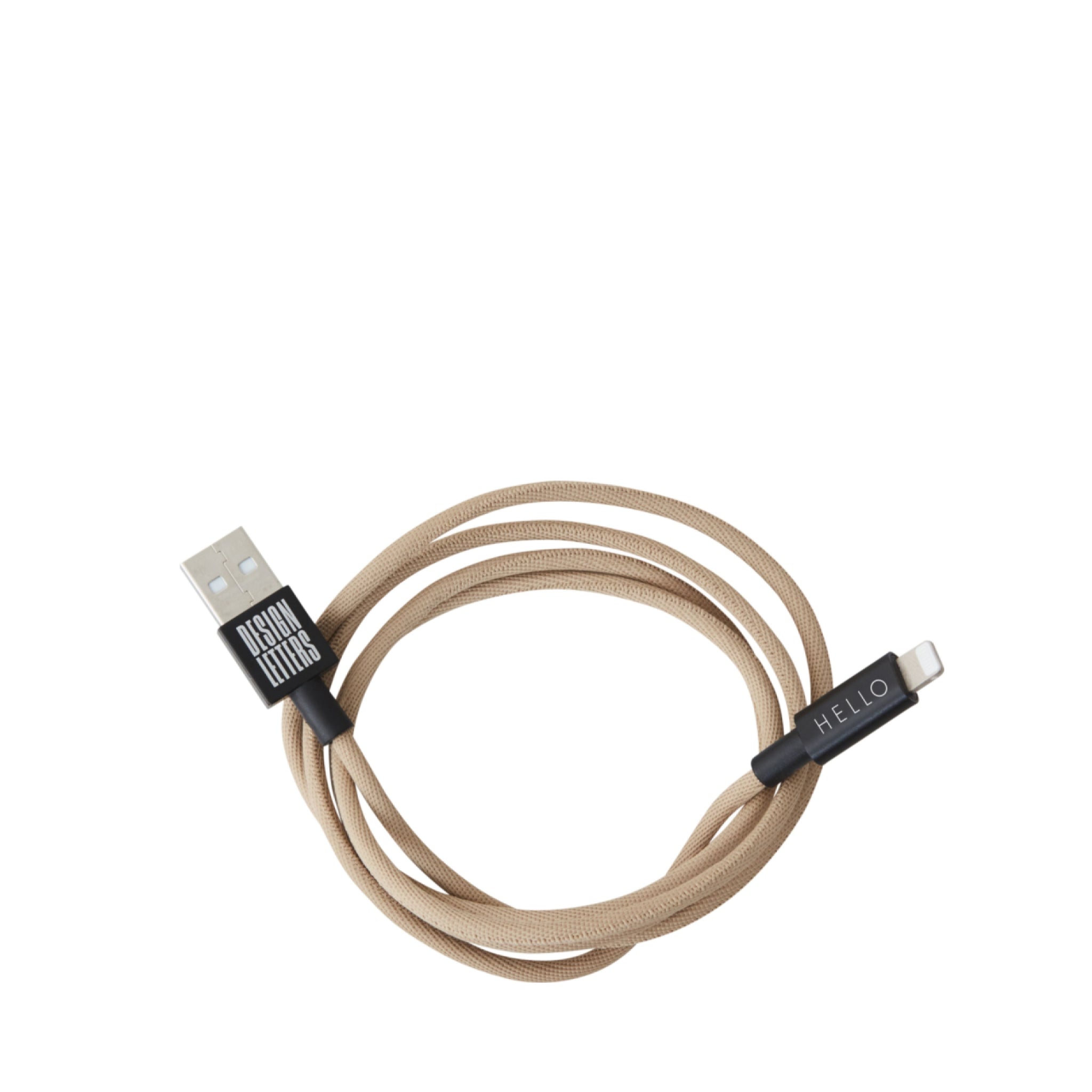 Design Letters Favorite Cable iPhone 1m, beige