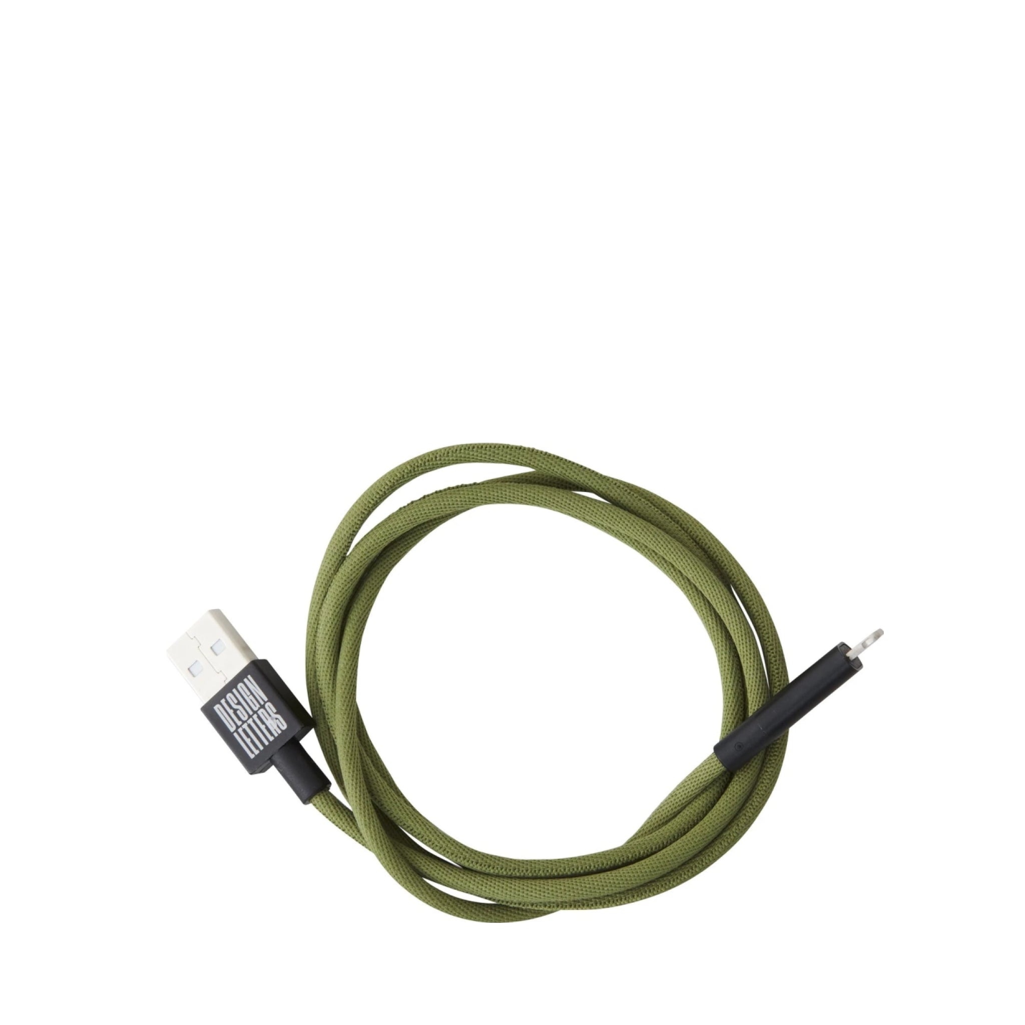 Design Letters Favorite Cable iPhone 1m, Forest Green