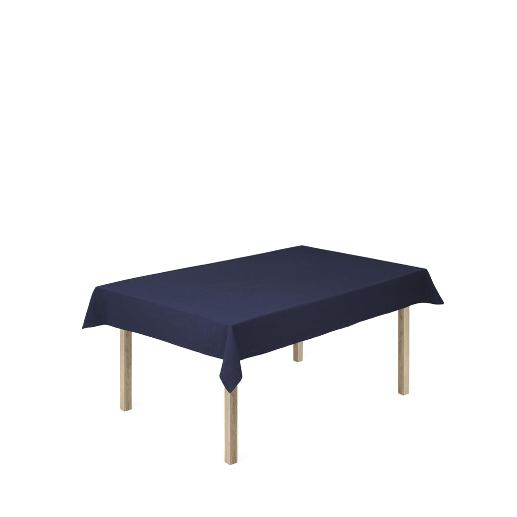 Juna Basic Cotton Tablecloth 150x220 Cm, Dark Blue