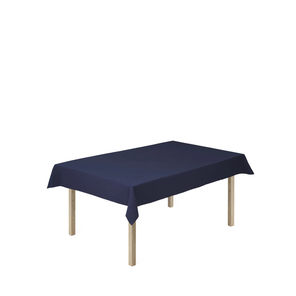 Juna Basic Cotton Tablecloth 150x220 Cm, Dark Blue