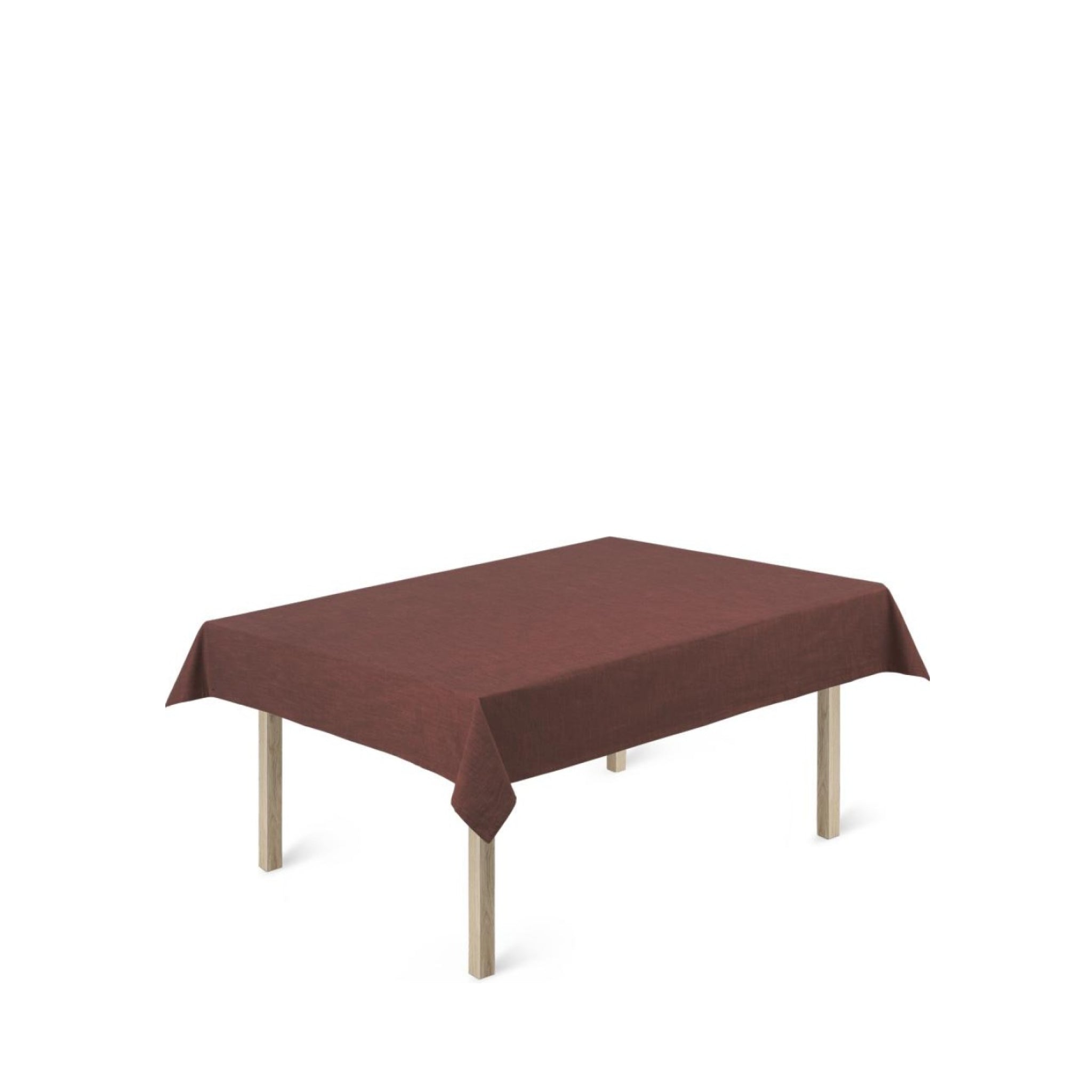 Juna Basic Cotton Tablecloth Chocolate, 150x320 Cm