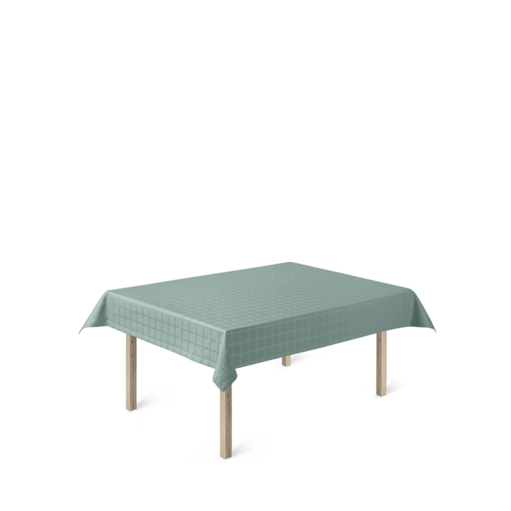 Juna Brick Damascus Tablecloth Turquoise, 150x370 Cm