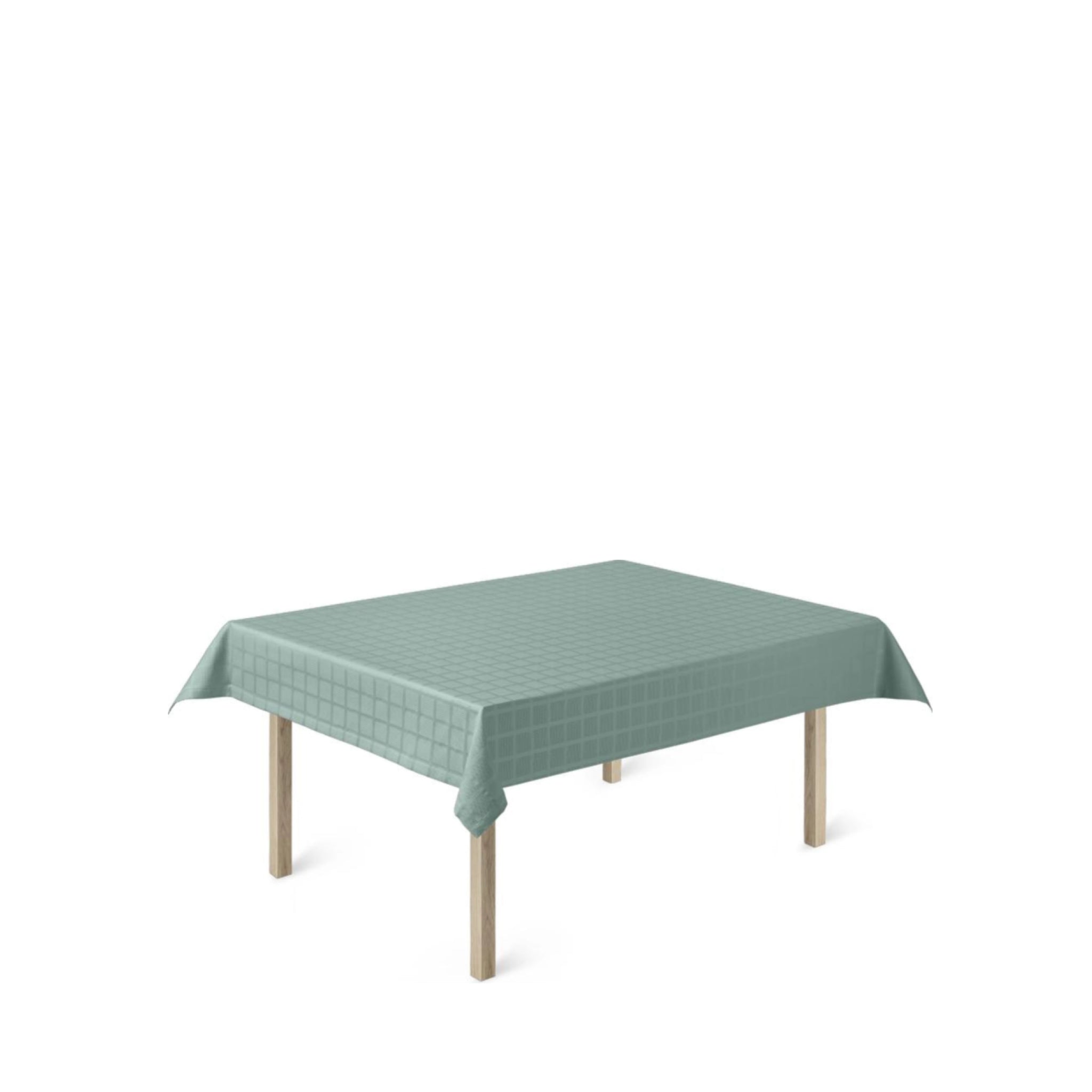 Juna Brick Damascus Tablecloth Turquoise, 150x370 Cm