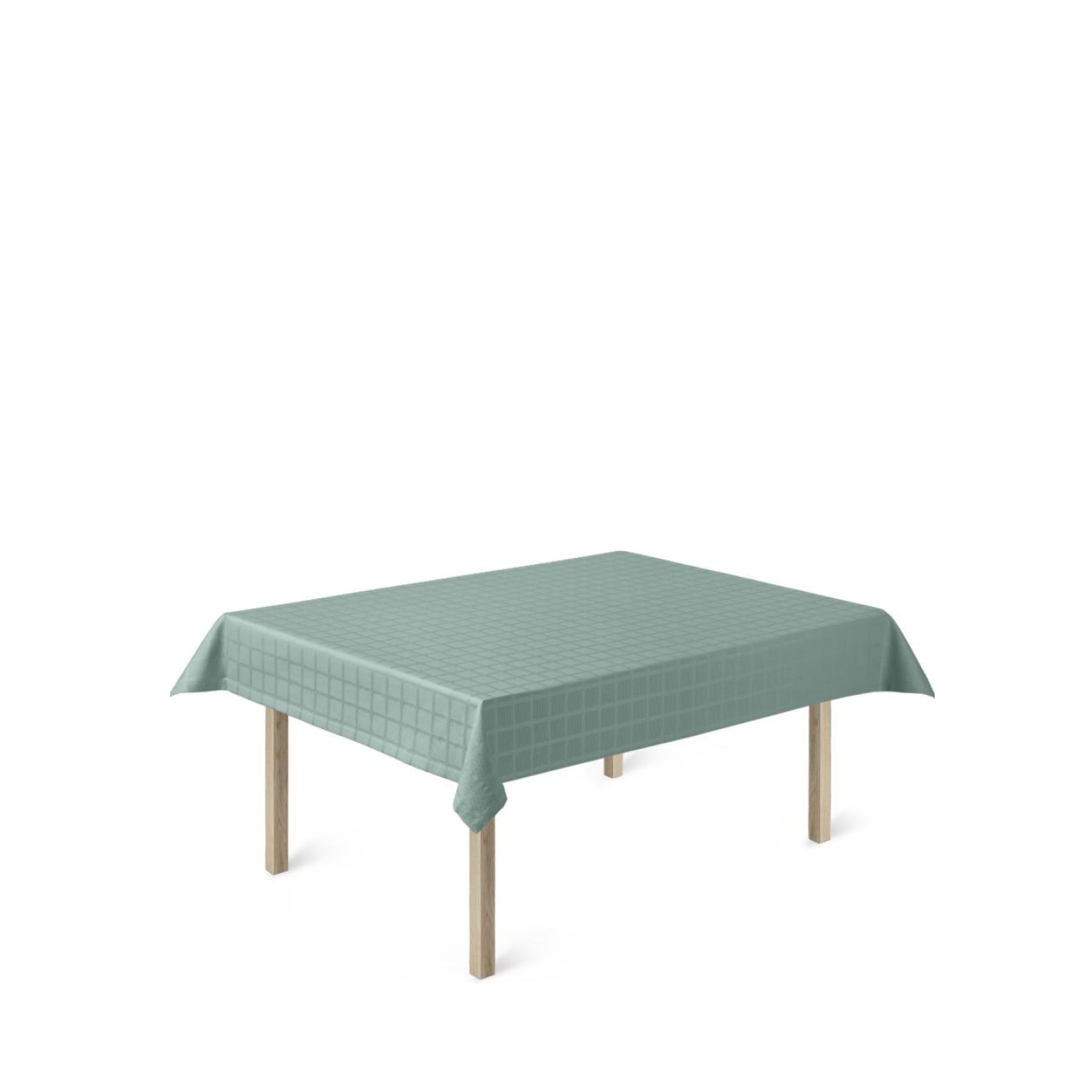 Juna Brick Damascus Tablecloth Turquoise, 150x370 Cm