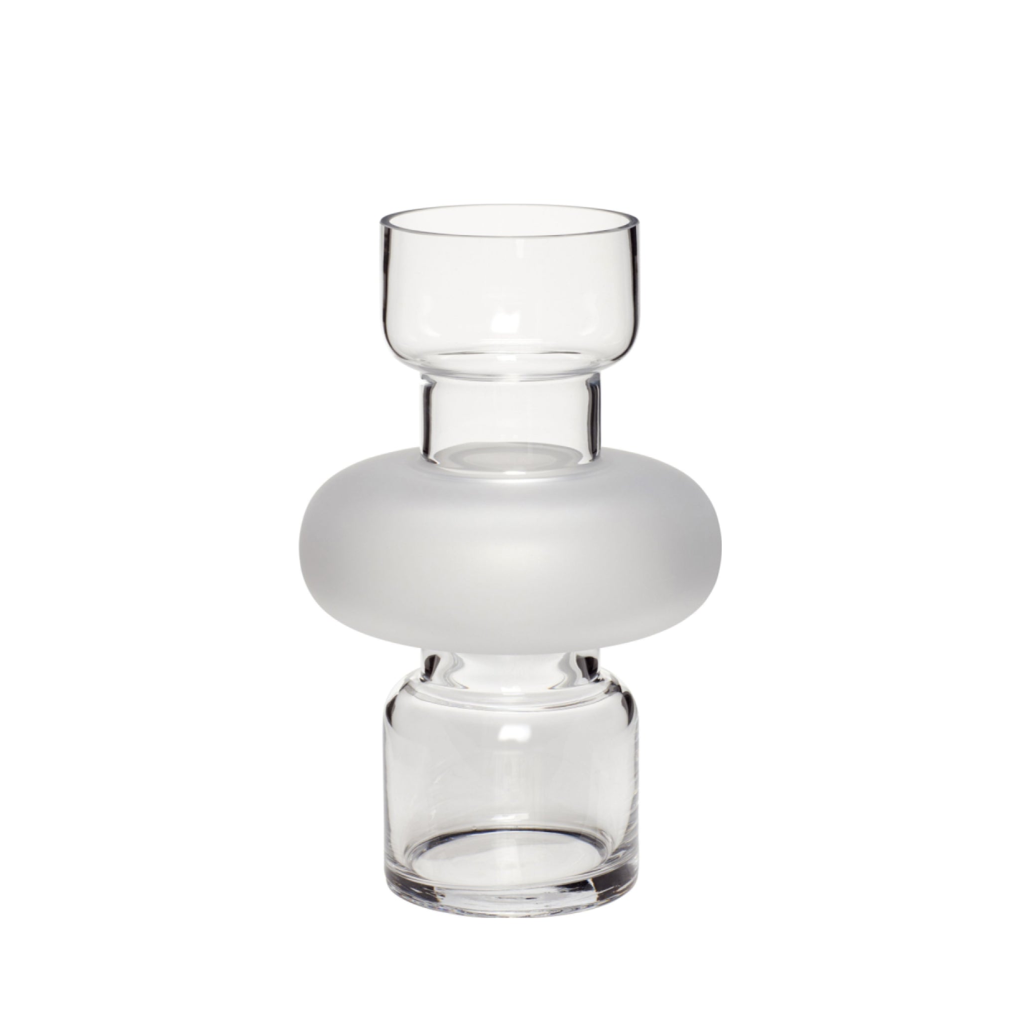 Hübsch Sculpt Vase Glass Clear