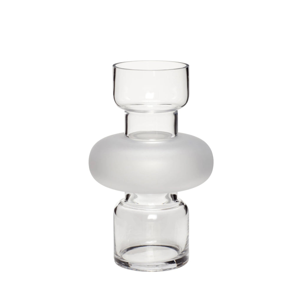 Hübsch Sculpt Vase Glass Clear