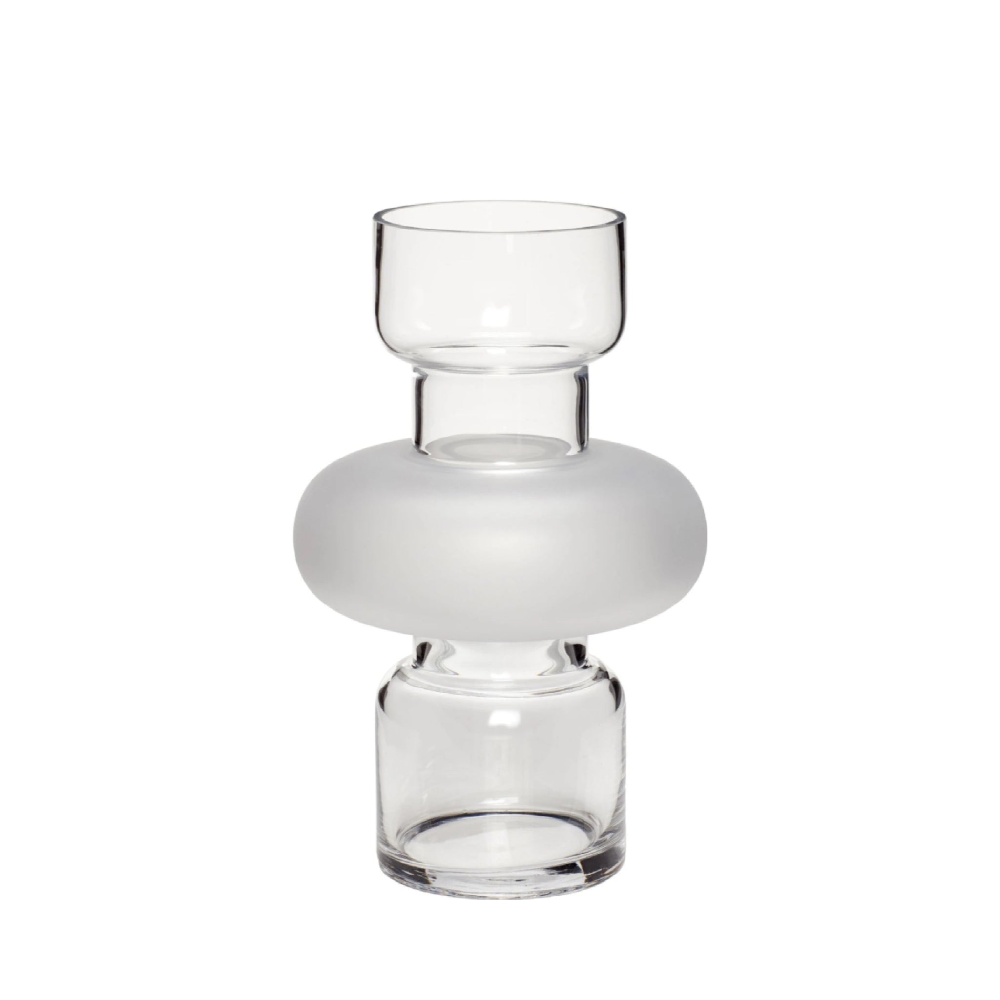Hübsch Sculpt Vase Glass Clear