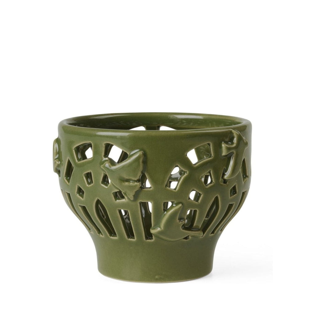 Kähler Orangery Tealight Holder Ø9.5 cm, Green Garden