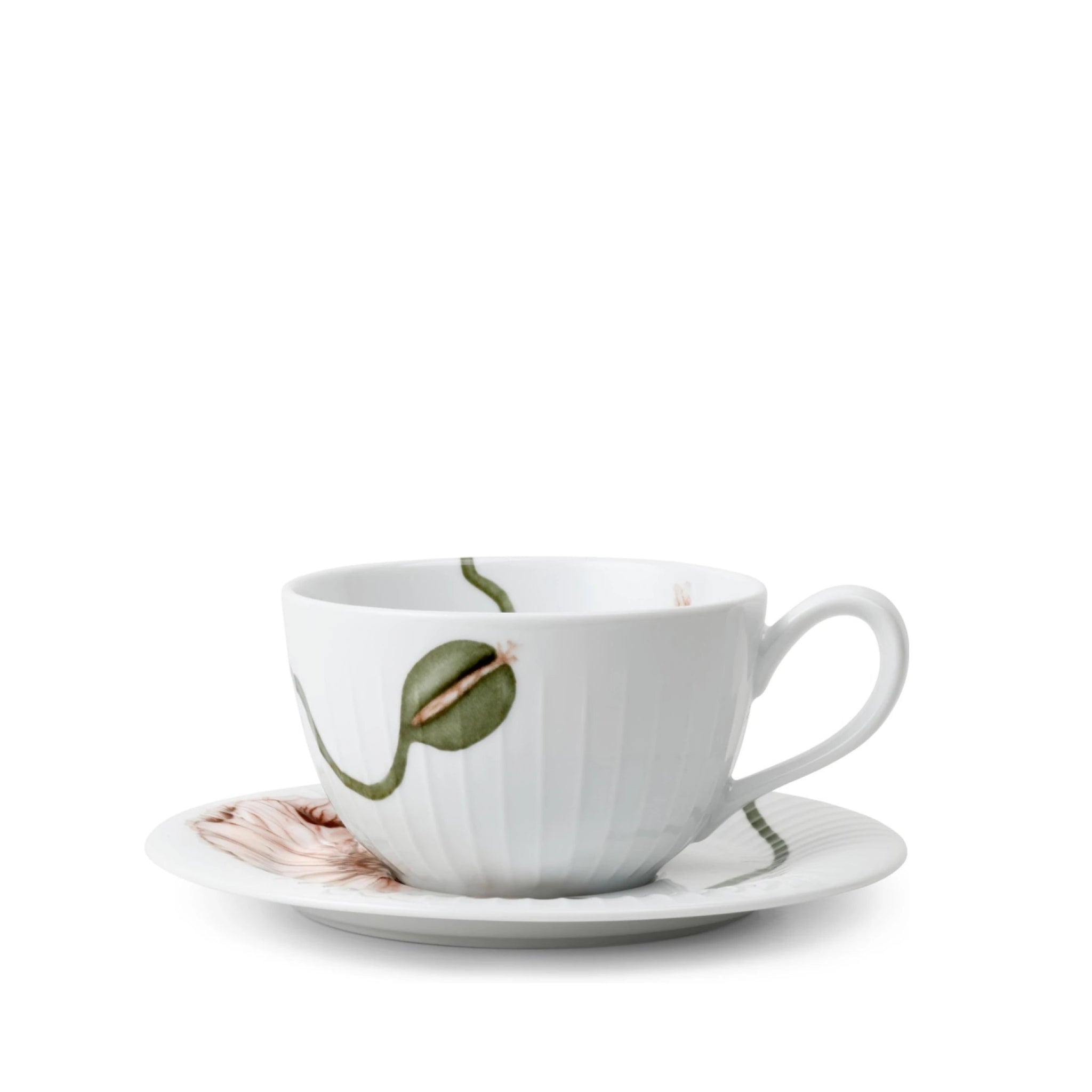 Kähler Hammershøi Poppy Cup 0.38 L White with Decoration, 2 PCs.