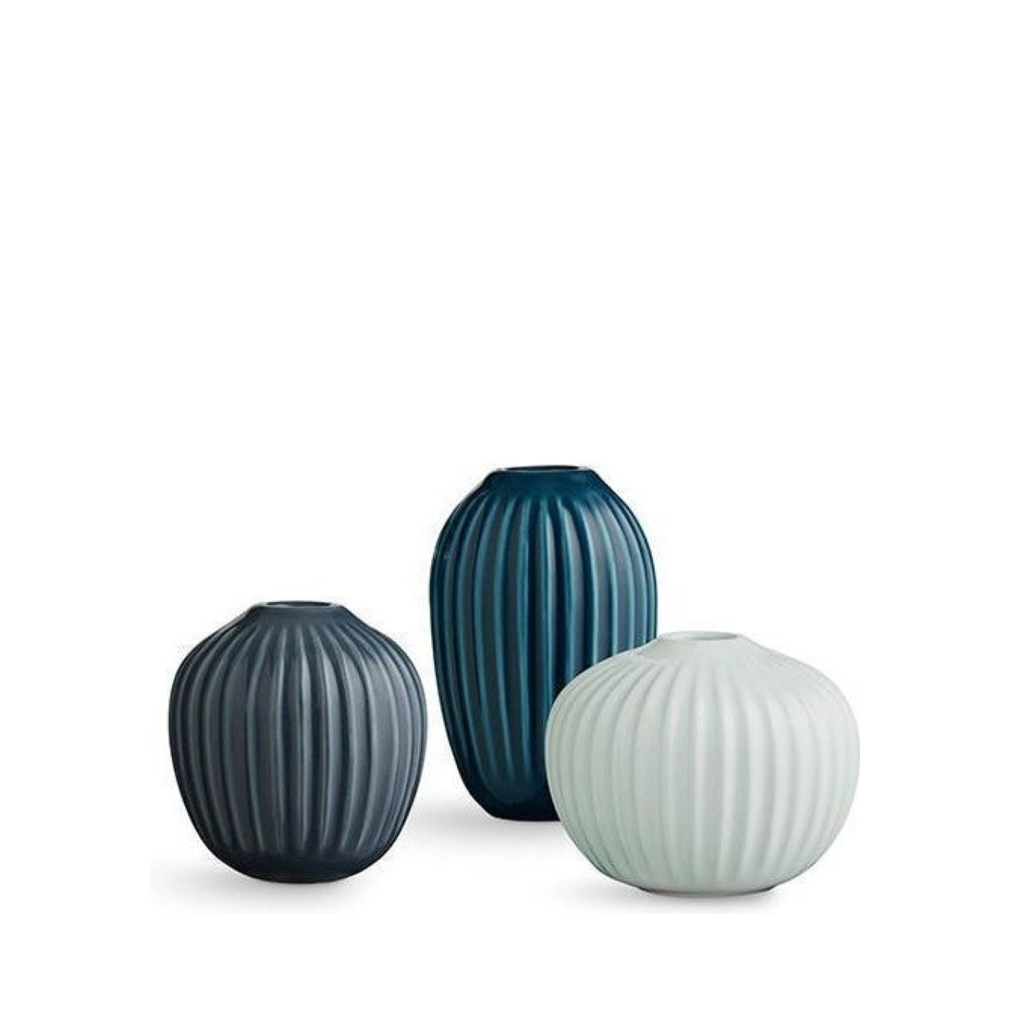 Kähler Hammershøi Vases Green Mini, 3 PCs